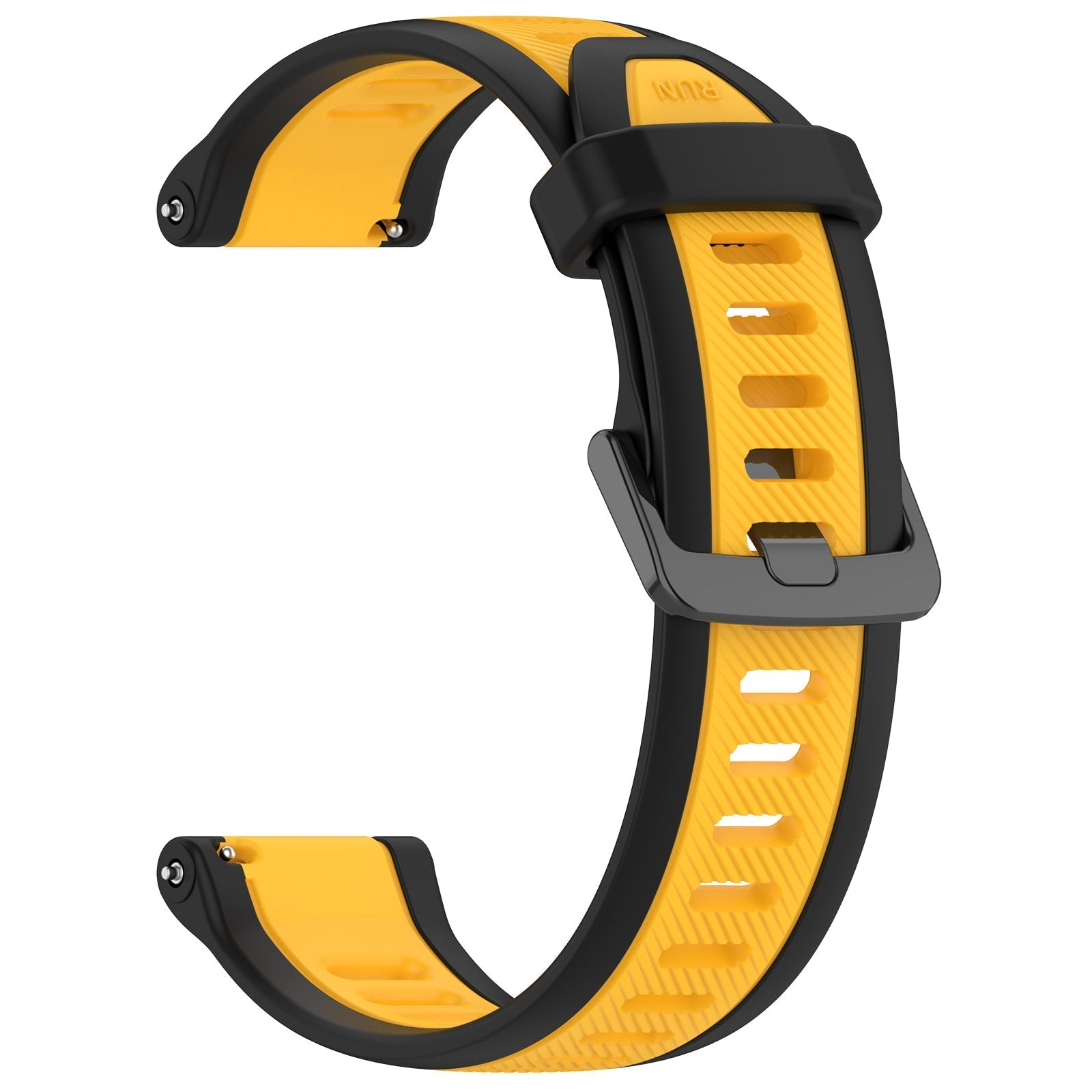 18 mm Quick Release Dual Color Silicone Watch Band For Garmin (LSHHT240424-027)