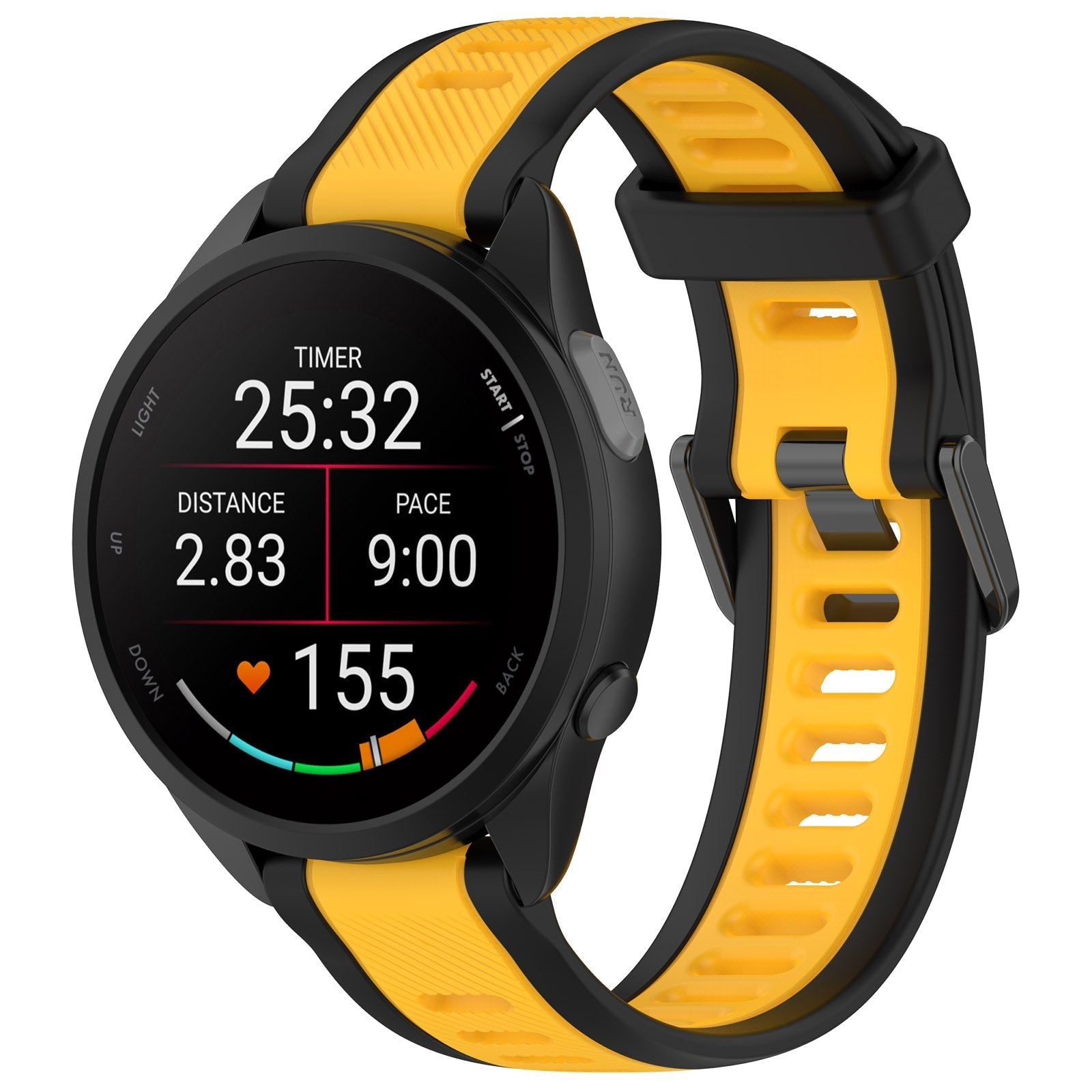 18 mm Quick Release Dual Color Silicone Watch Band For Garmin (LSHHT240424-027)