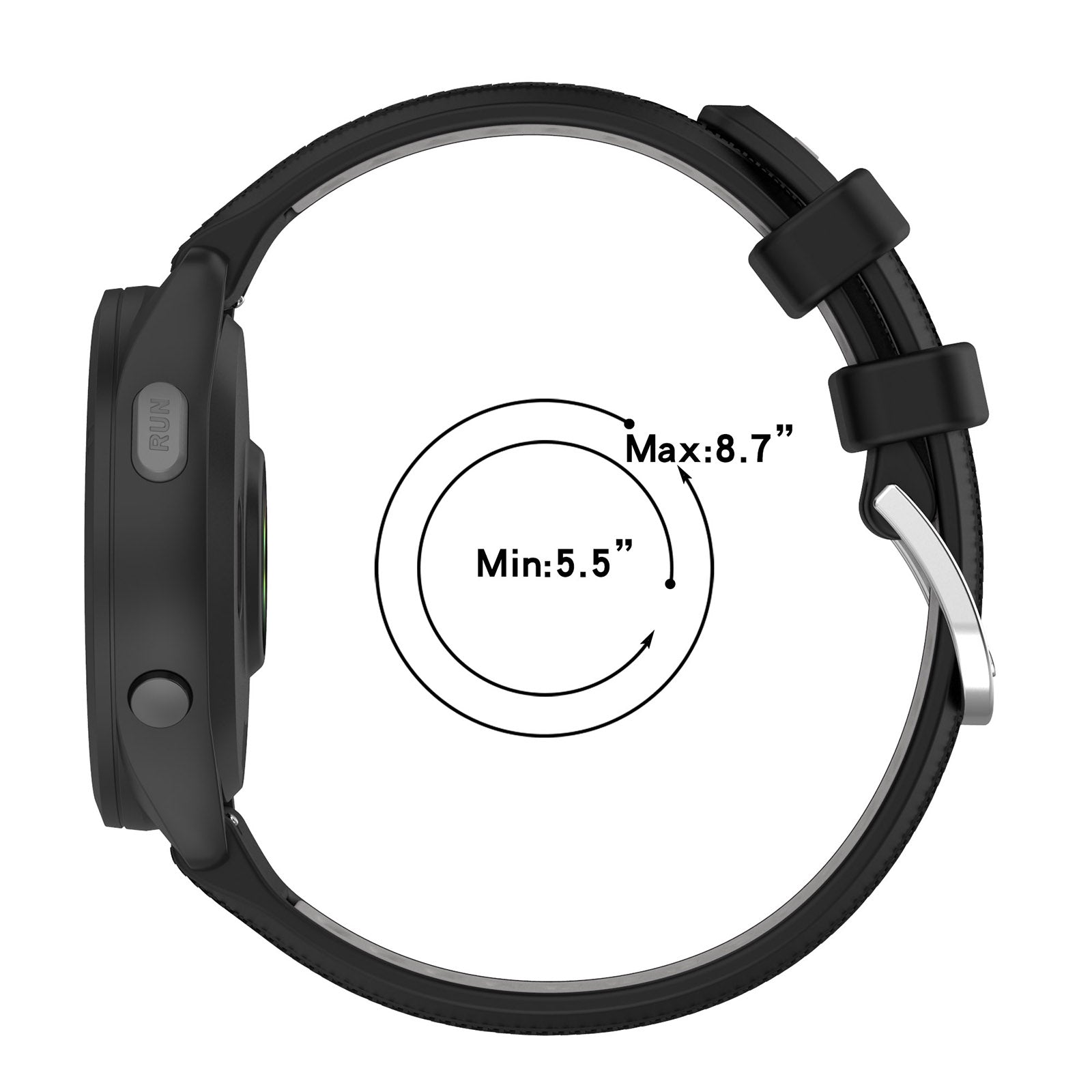 18 mm Quick Release Silicone Watch Band for Garmin (LSHHT414-033)