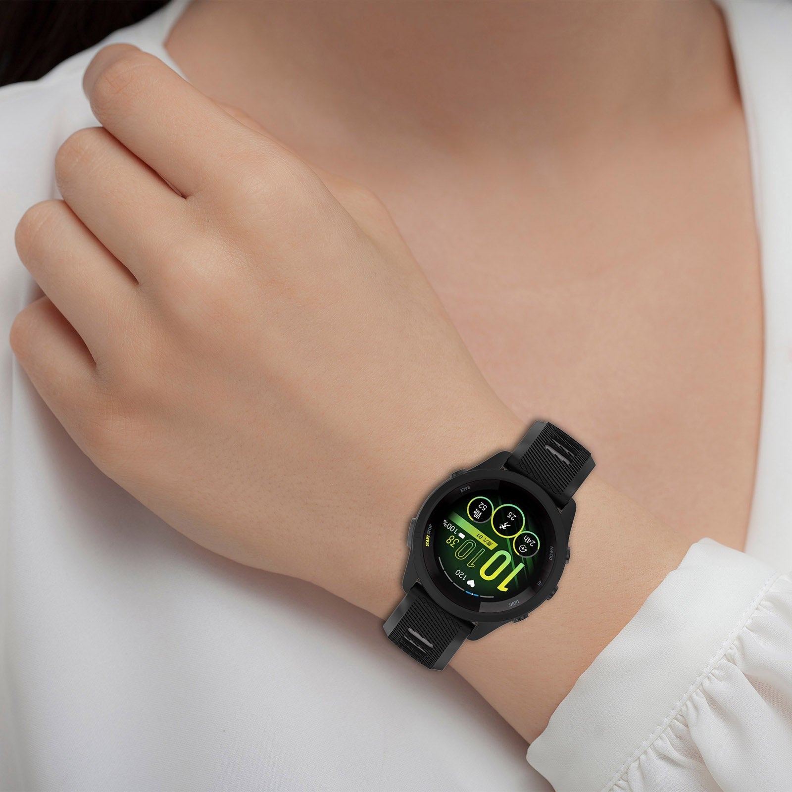18 mm Quick Release Silicone Watch Band for Garmin (LSHHT414-033)