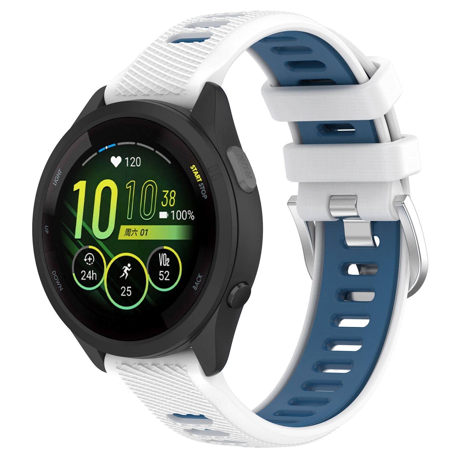 18 mm Quick Release Silicone Watch Band for Garmin (LSHHT414-033)