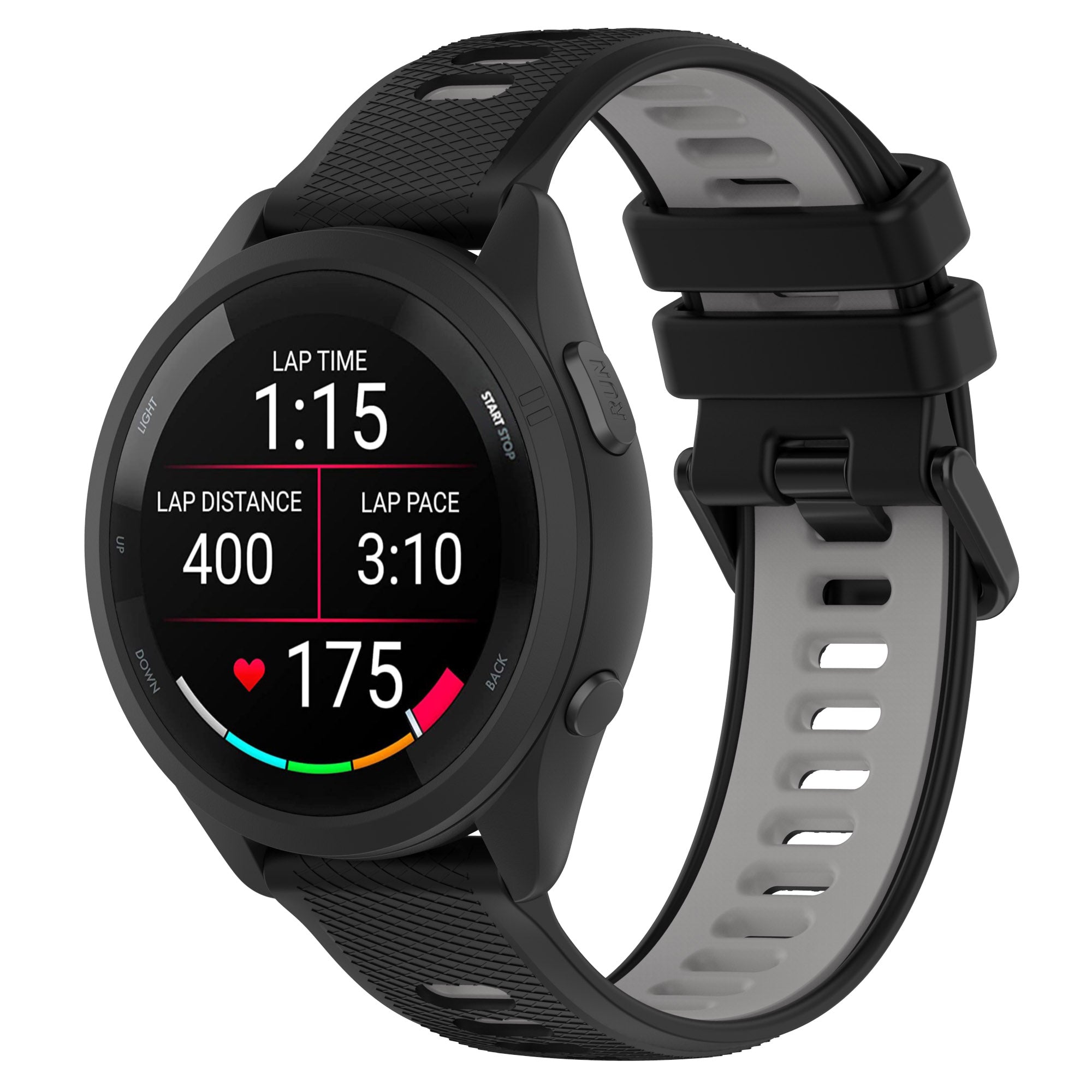 20 mm Quick Release Silicone Watch Band for Garmin Forerunner265 Custom Rubber Watch Strap Meal Alloy Watch Accessories  (LSHHT414-046)