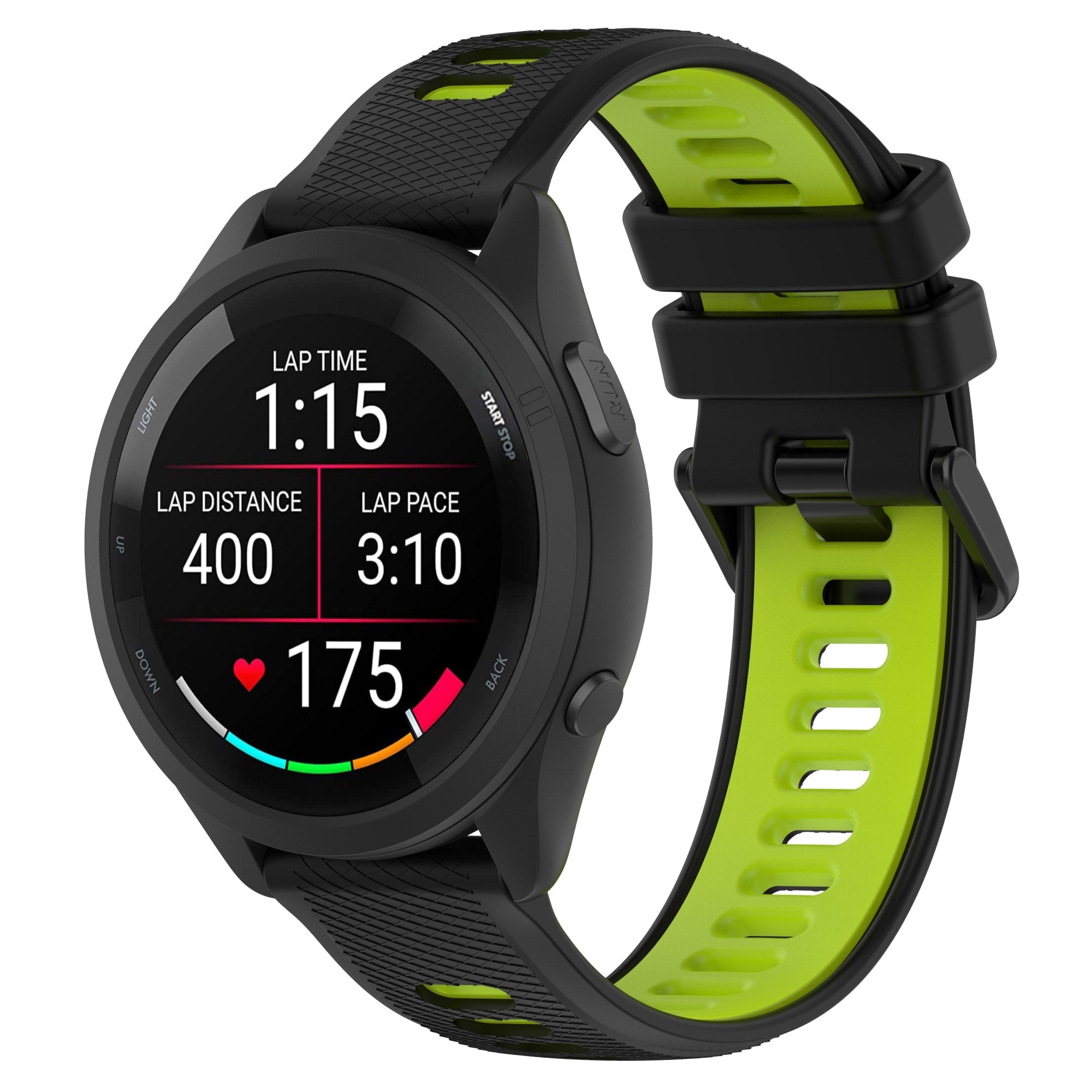18 mm Quick Release Silicone Watch Band for Garmin Forerunner265 Custom Rubber Watch Strap Meal Alloy (LSHHT414-046)