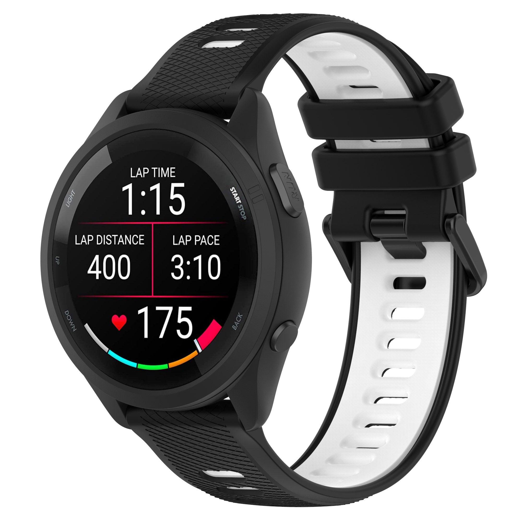 18 mm Quick Release Silicone Watch Band for Garmin Forerunner265 Custom Rubber Watch Strap Meal Alloy (LSHHT414-046)