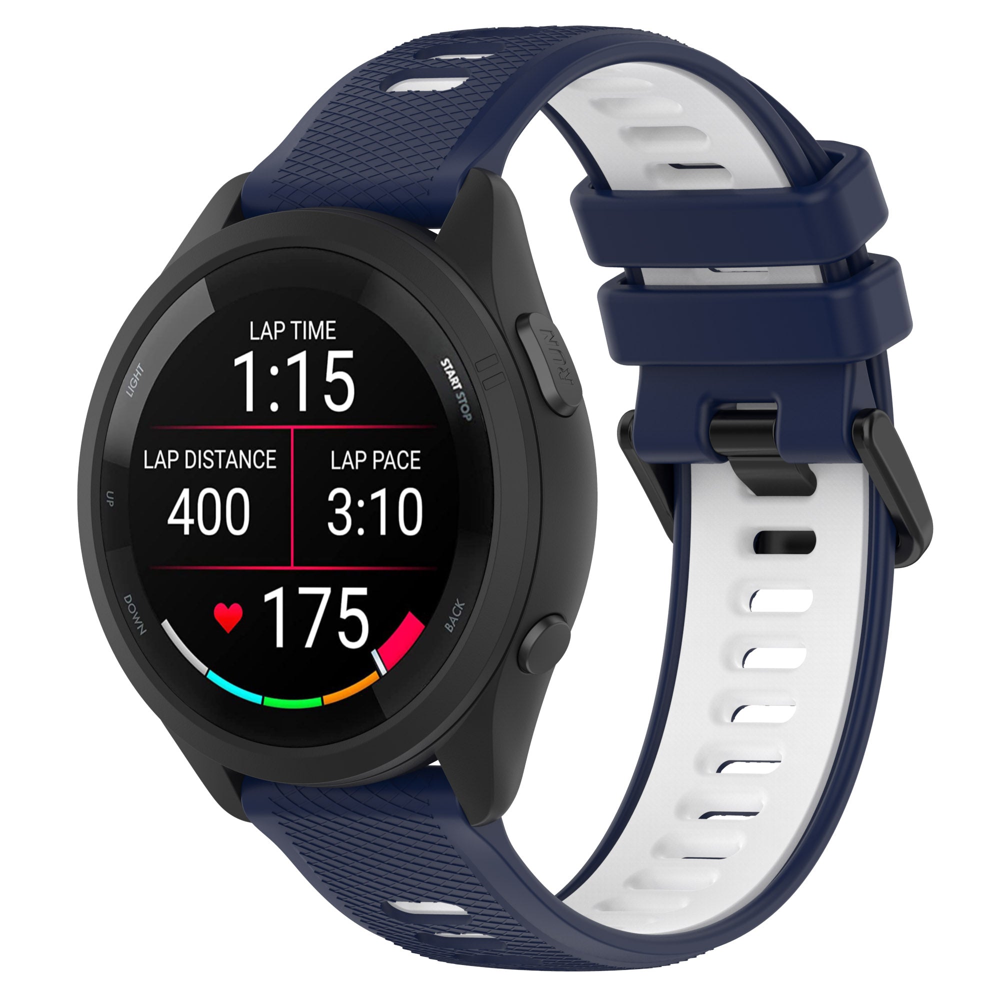 20 mm Quick Release Silicone Watch Band for Garmin Forerunner265 Custom Rubber Watch Strap Meal Alloy Watch Accessories  (LSHHT414-046)