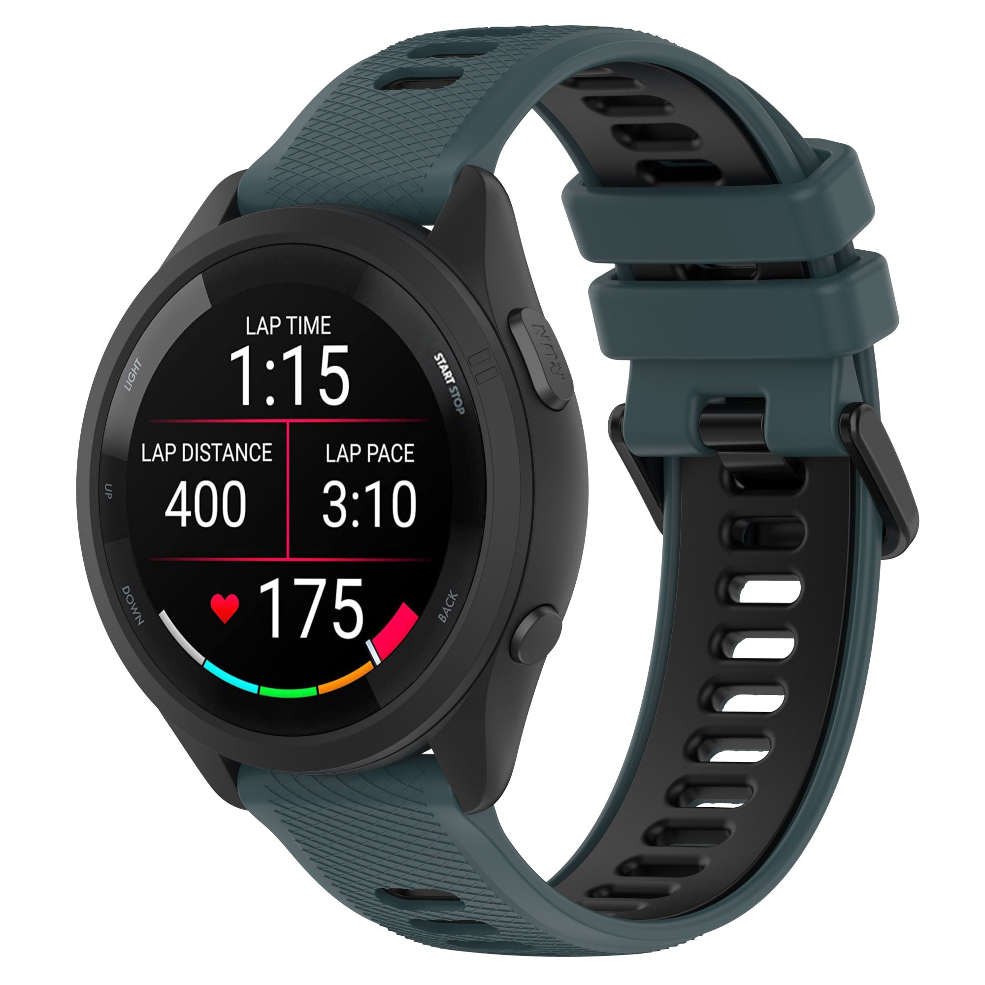18 mm Quick Release Silicone Watch Band for Garmin Forerunner265 Custom Rubber Watch Strap Meal Alloy (LSHHT414-046)