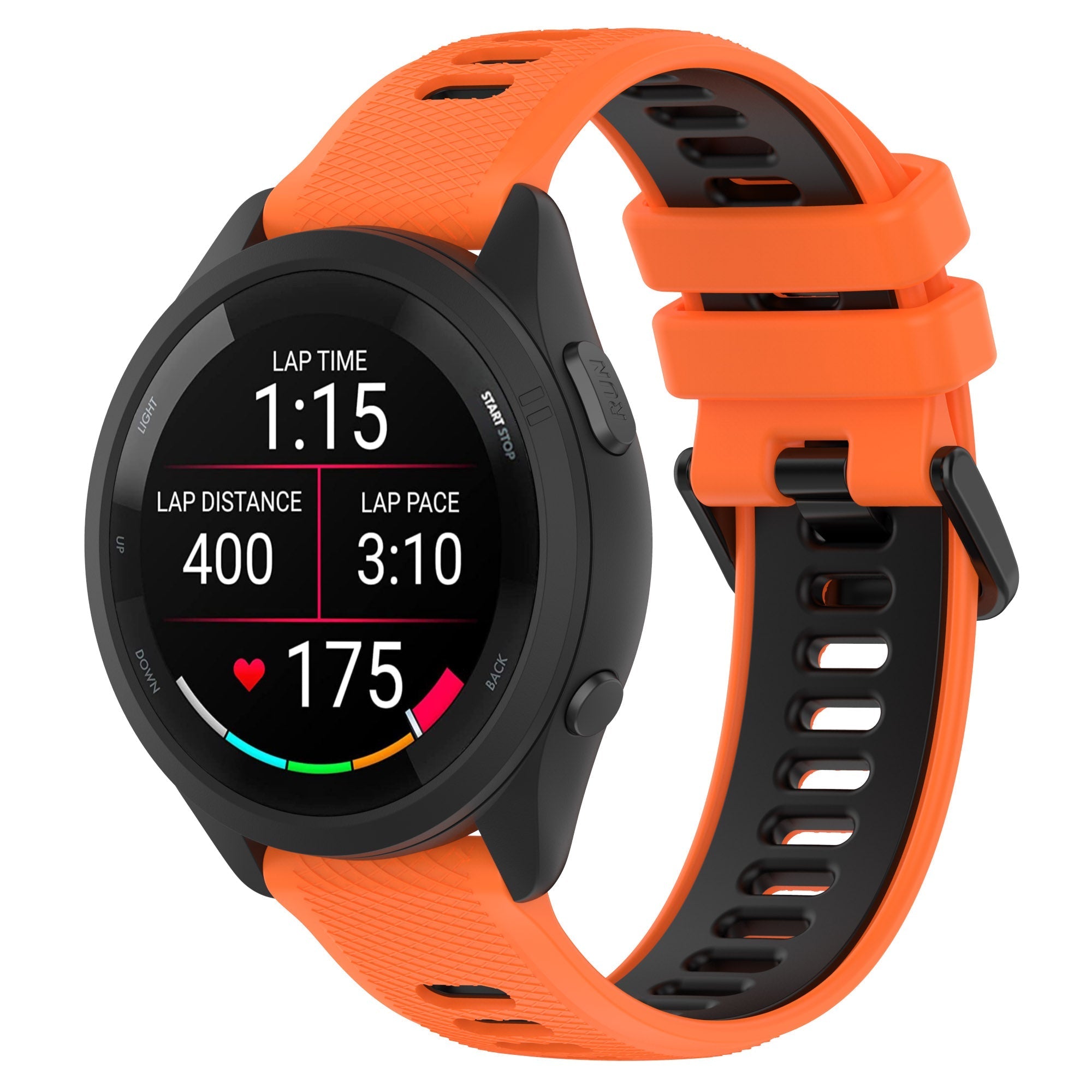 18 mm Quick Release Silicone Watch Band for Garmin Forerunner265 Custom Rubber Watch Strap Meal Alloy (LSHHT414-046)