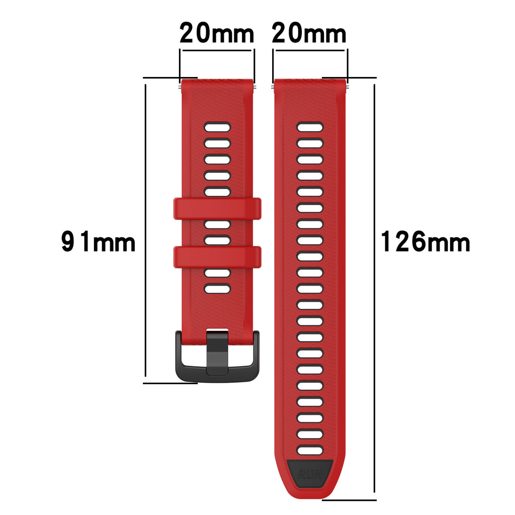 18 mm Quick Release Silicone Watch Band for Garmin Forerunner265 Custom Rubber Watch Strap Meal Alloy (LSHHT414-046)