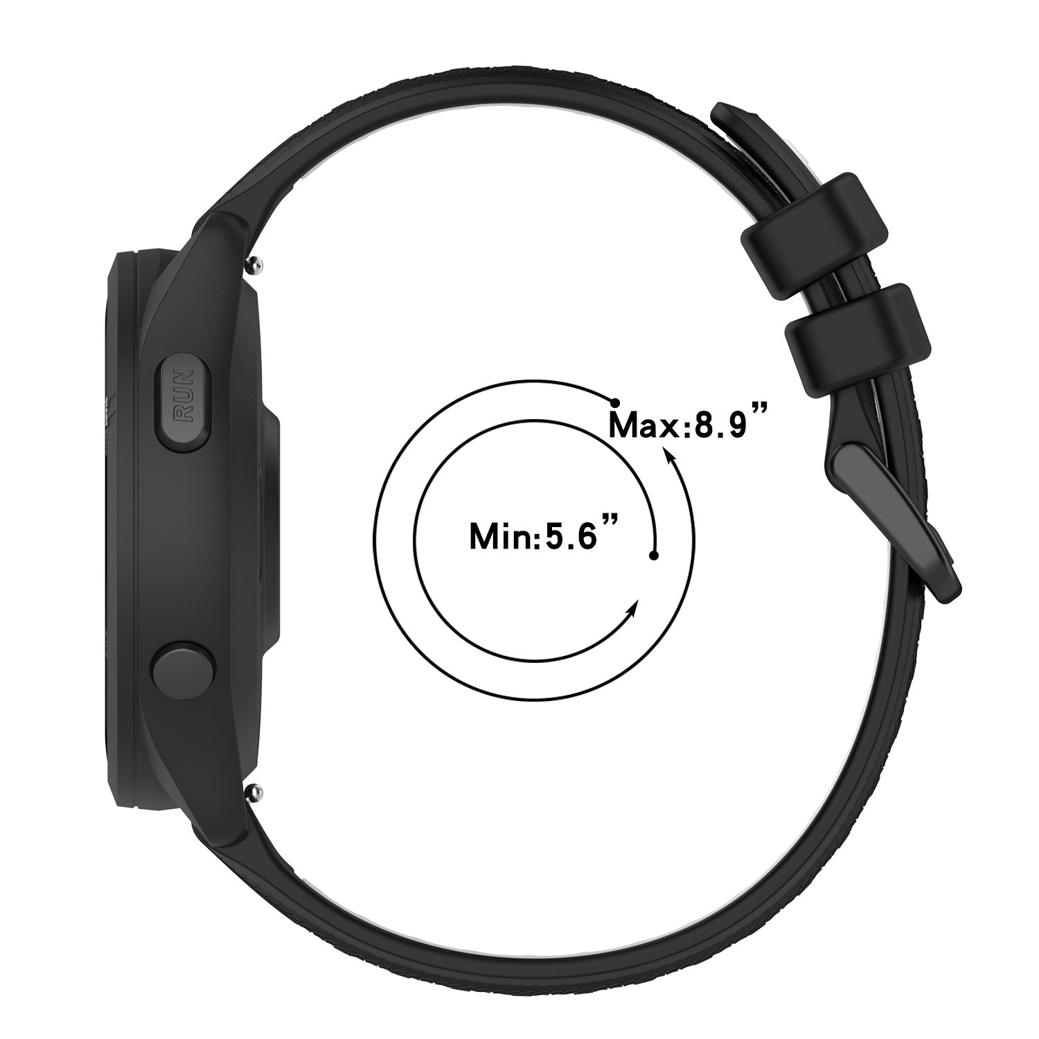 20 mm Quick Release Silicone Watch Band for Garmin Forerunner265 Custom Rubber Watch Strap Meal Alloy Watch Accessories  (LSHHT414-046)