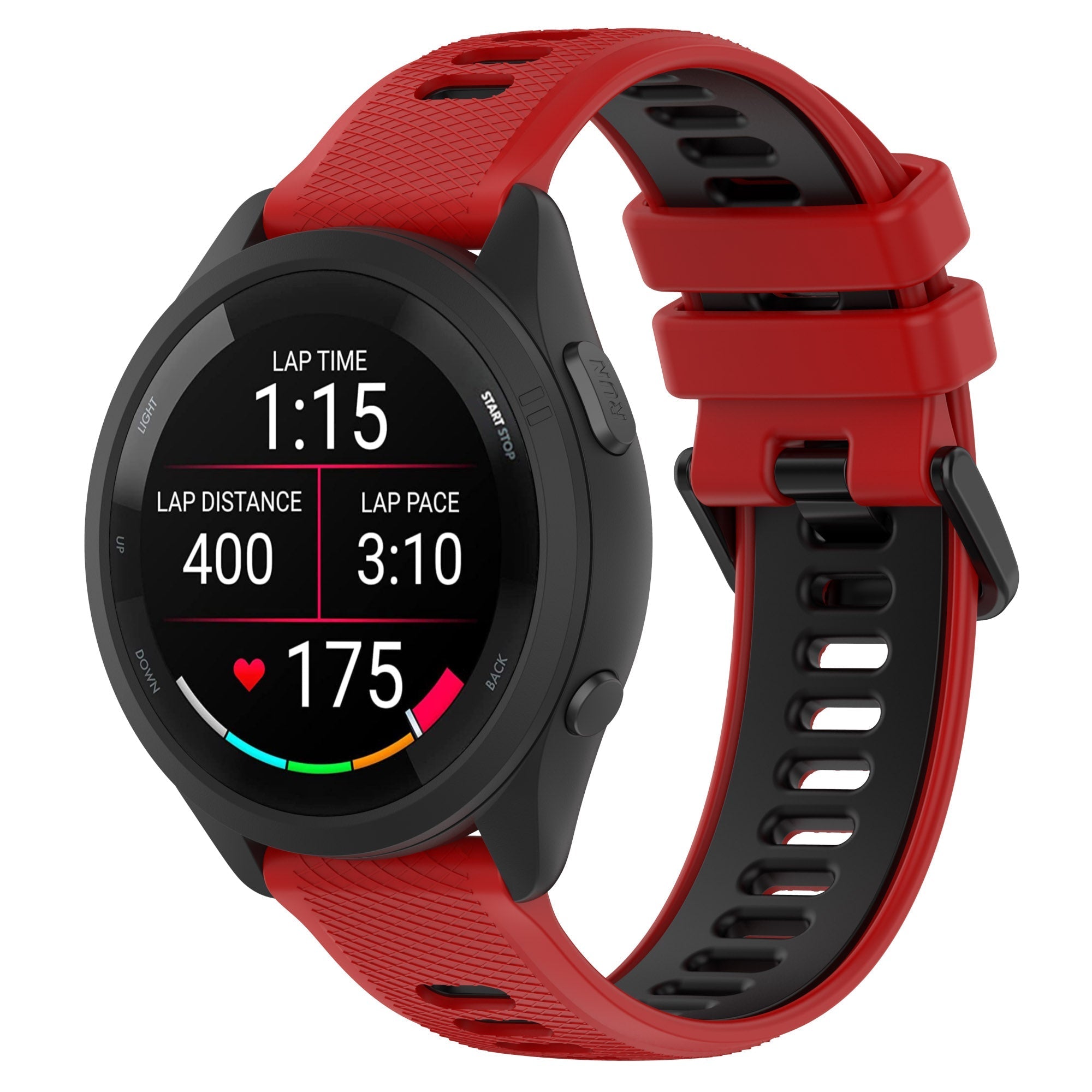 18 mm Quick Release Silicone Watch Band for Garmin Forerunner265 Custom Rubber Watch Strap Meal Alloy (LSHHT414-046)