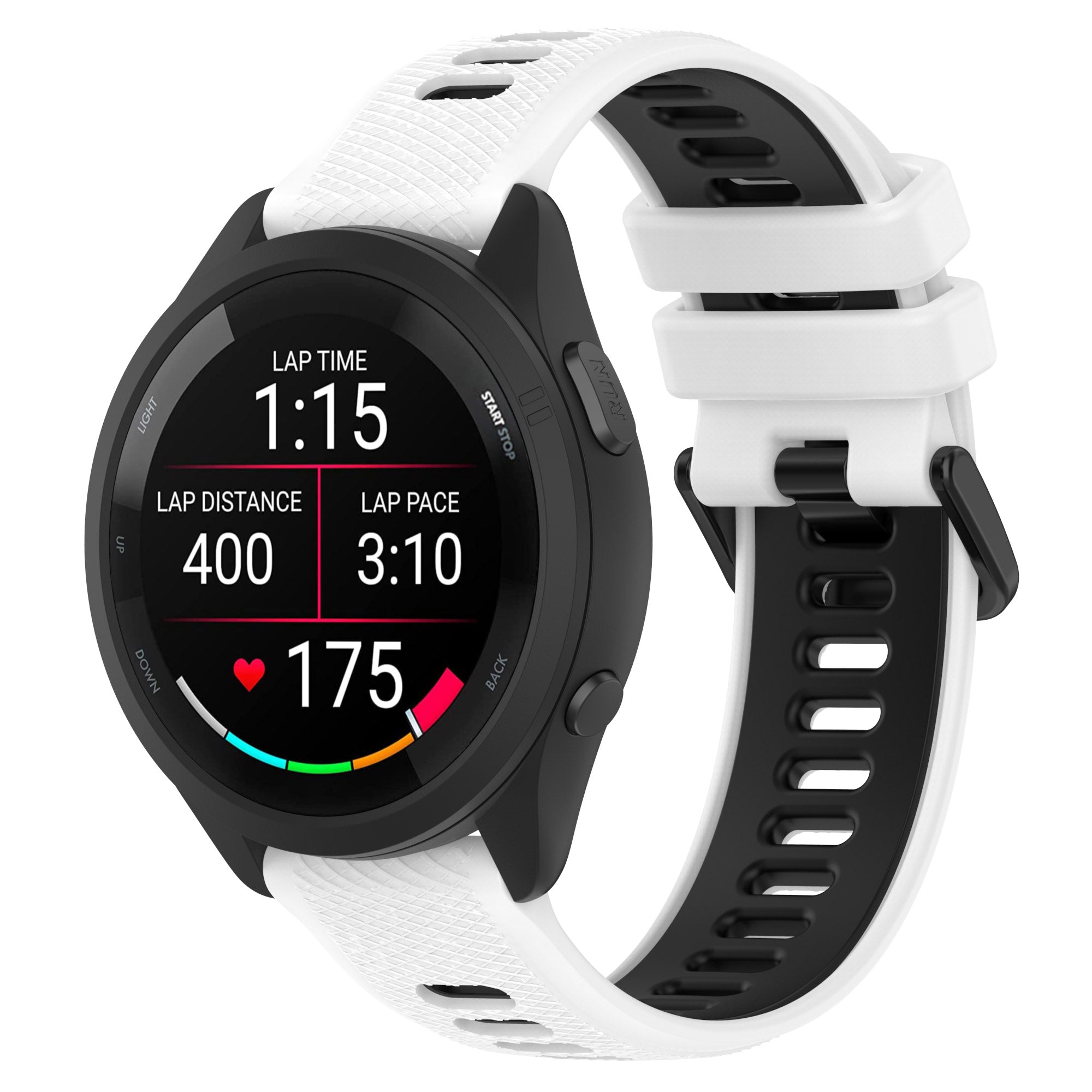 20 mm Quick Release Silicone Watch Band for Garmin Forerunner265 Custom Rubber Watch Strap Meal Alloy Watch Accessories  (LSHHT414-046)
