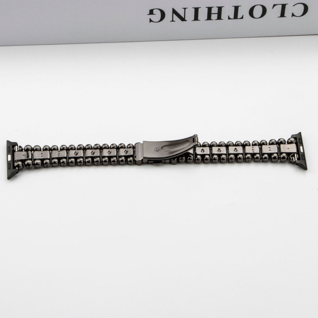 Apple Watch Particles beads diamon inset Stainless Steel Watch Band (LSHSHSHD-001)
