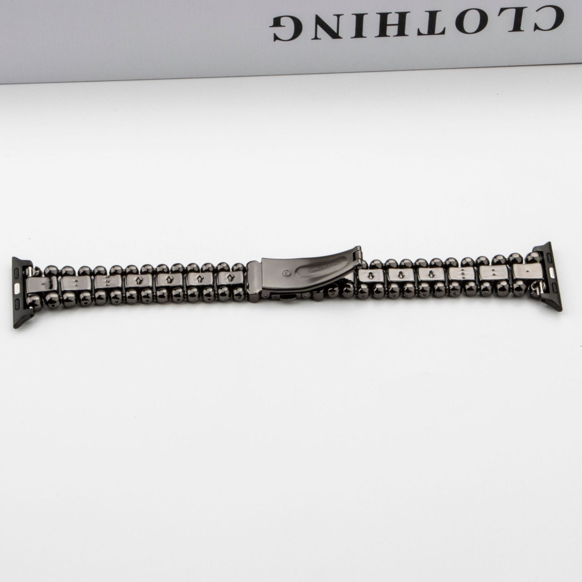Apple Watch Particles beads diamon inset Stainless Steel Watch Band (LSHSHSHD-001)