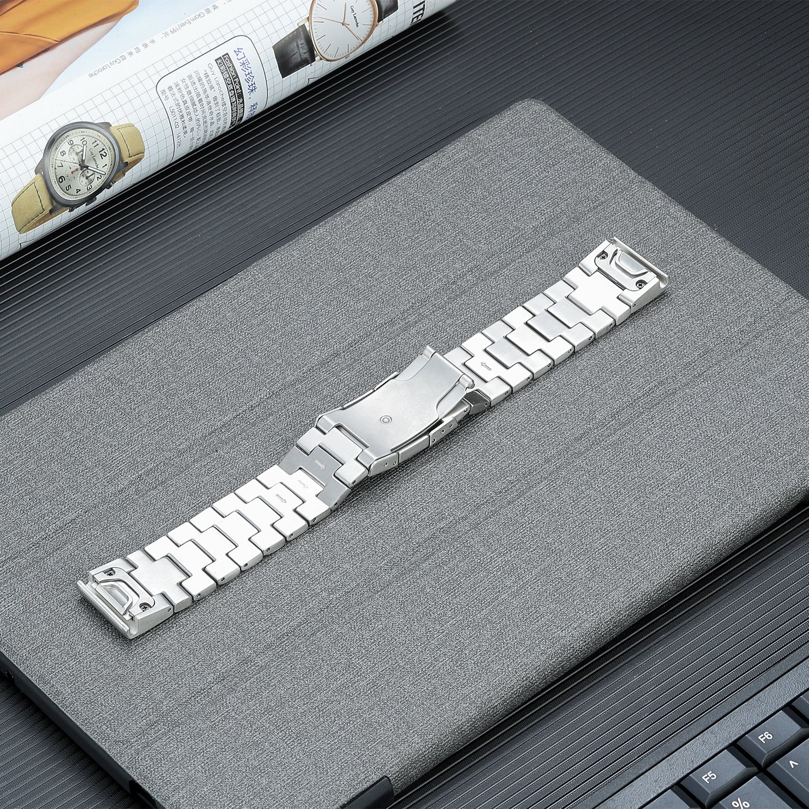 22 mm Quick Fit Stainless steel watch Bands For Garmin Smart Watch (LSJL-021)