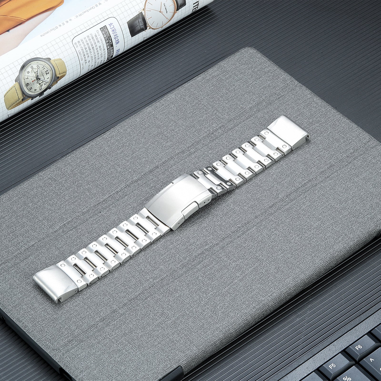 22 mm Quick Fit Stainless steel watch Bands For Garmin Smart Watch (LSJL-021)