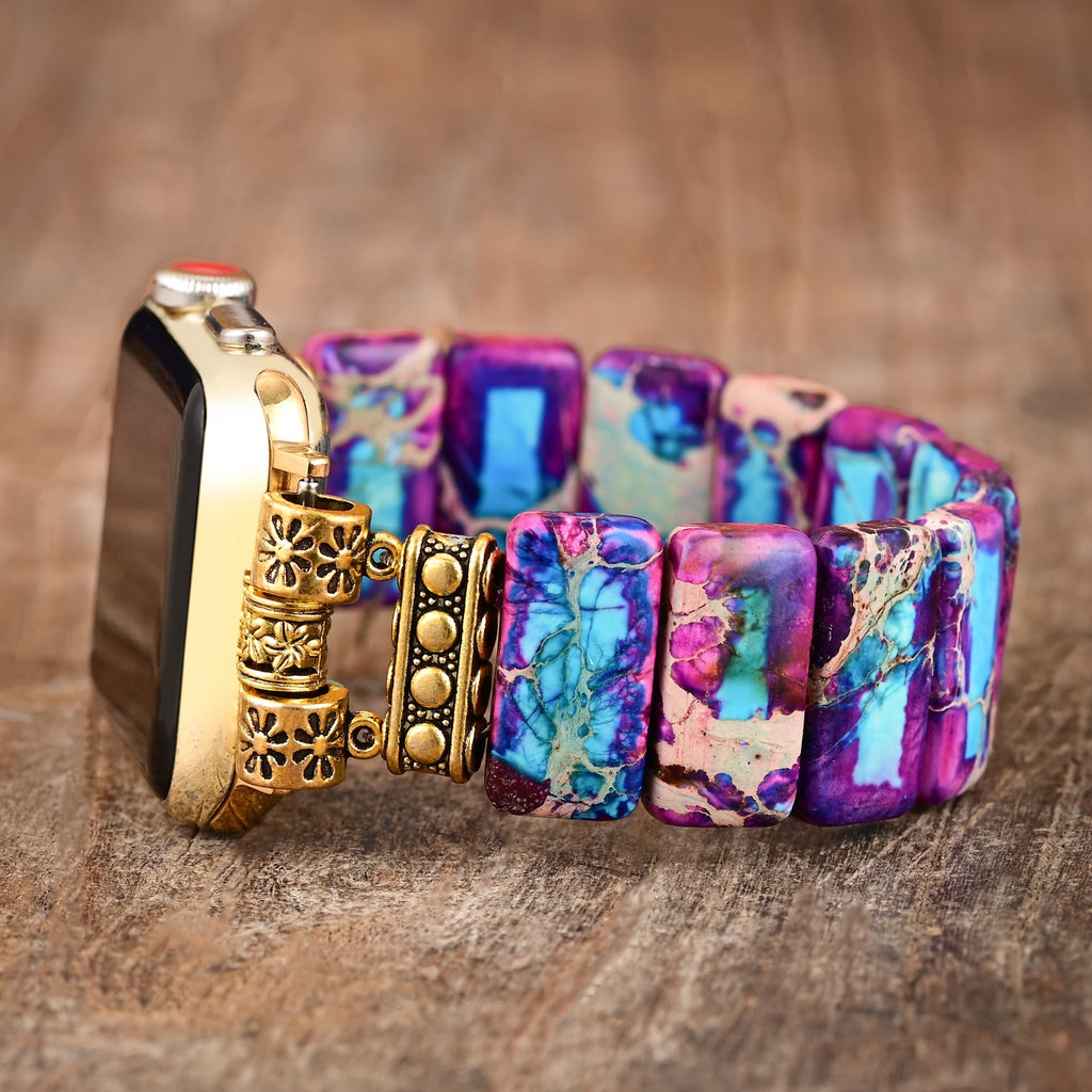Apple Watch Strap Majestic Tibetan Jasper Stretch (LSJLM-017)