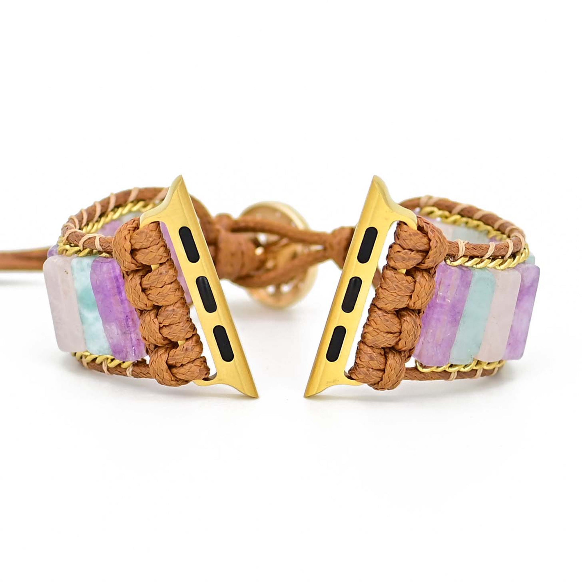 Apple Watch Natural Purple Agate Stretch hand made (LSJLM-018)