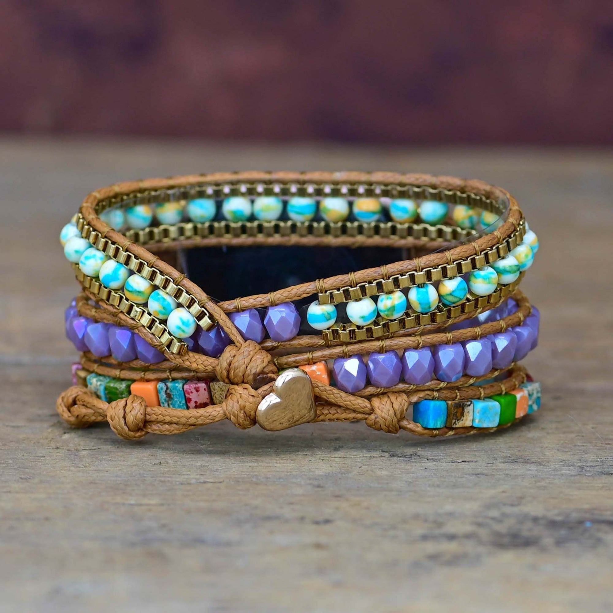 Apple Watch Band Strap Chakra Handmade Stone Beaded (LSJLM-022)