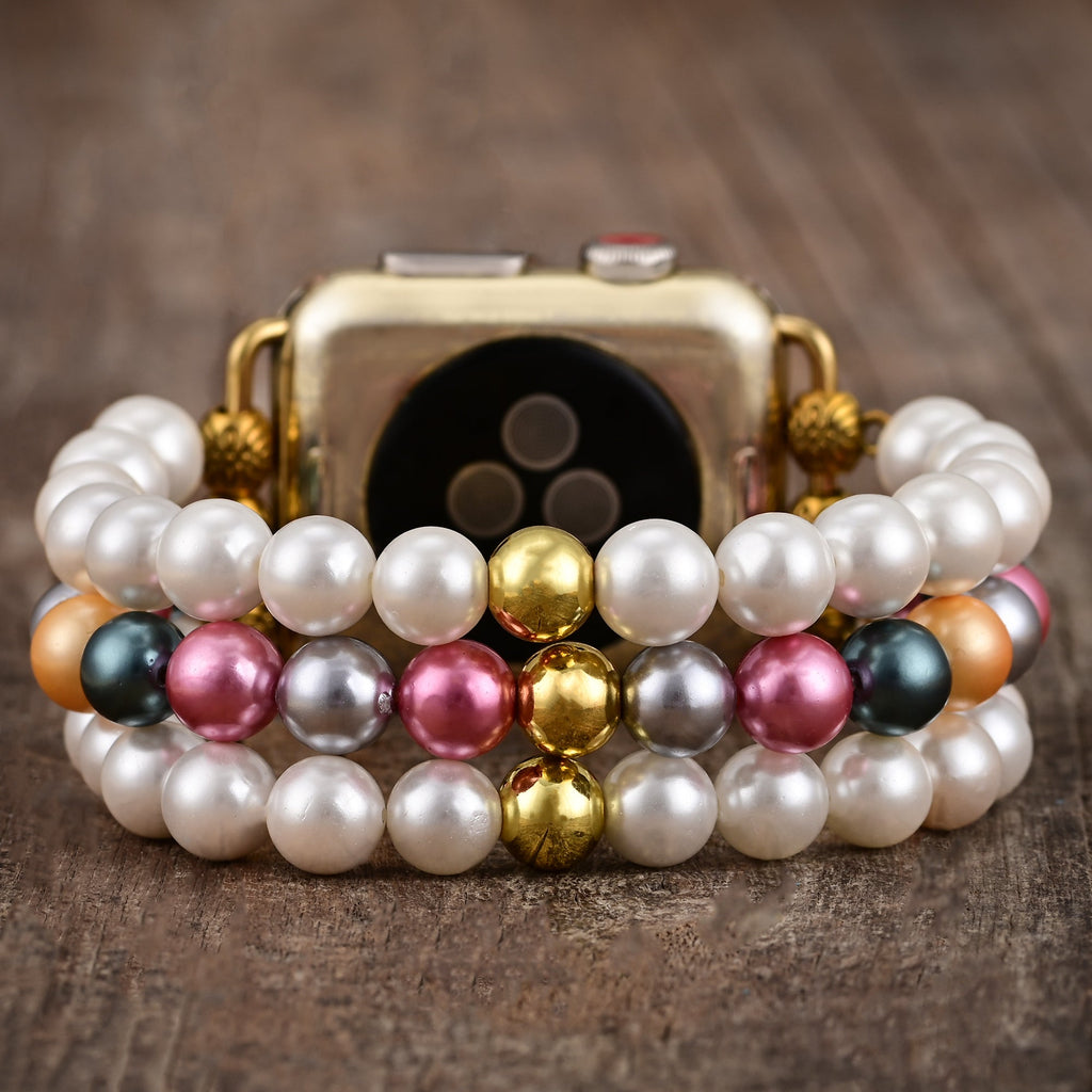 Apple Watch Elastic cord shell and pearl strap (LSJLM-024)