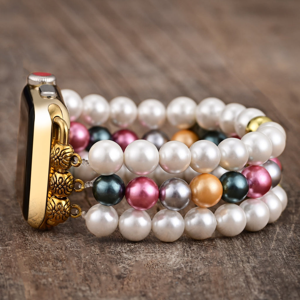 Apple Watch Elastic cord shell and pearl strap (LSJLM-024)