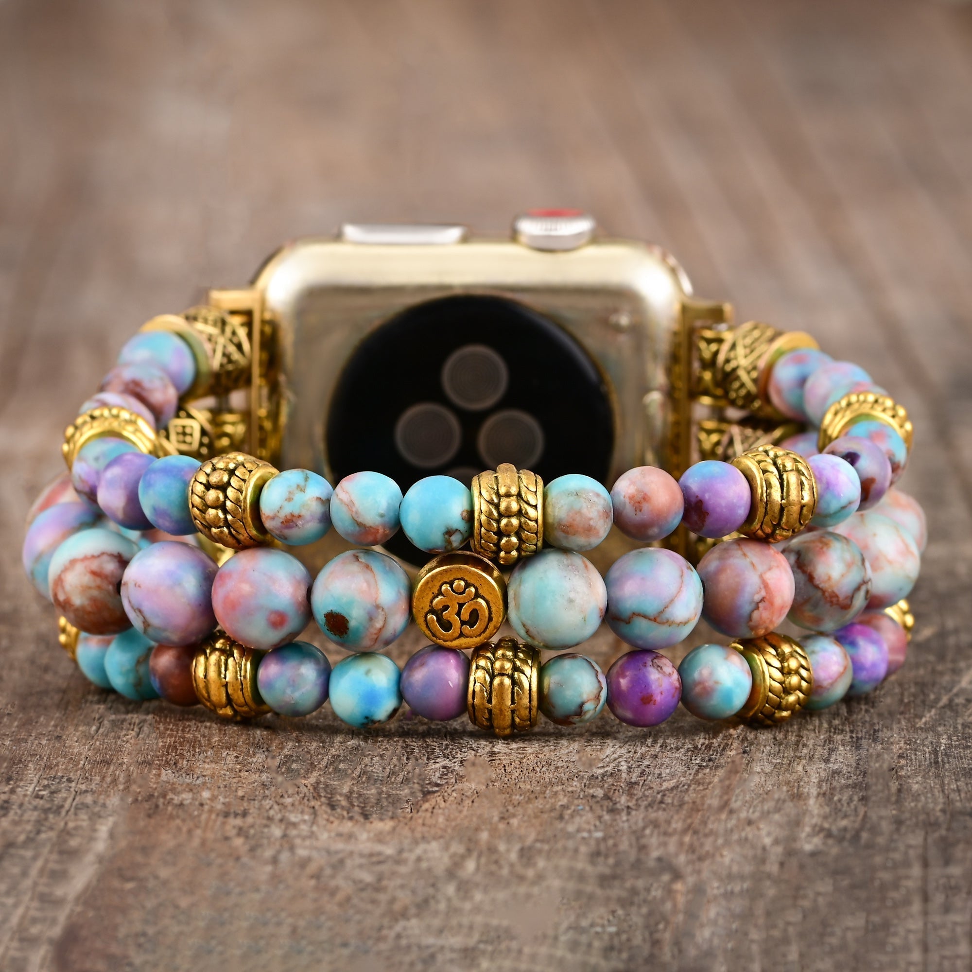 Apple Watch Band Purple Mix Jasper Stretchy (LSJLM-038)