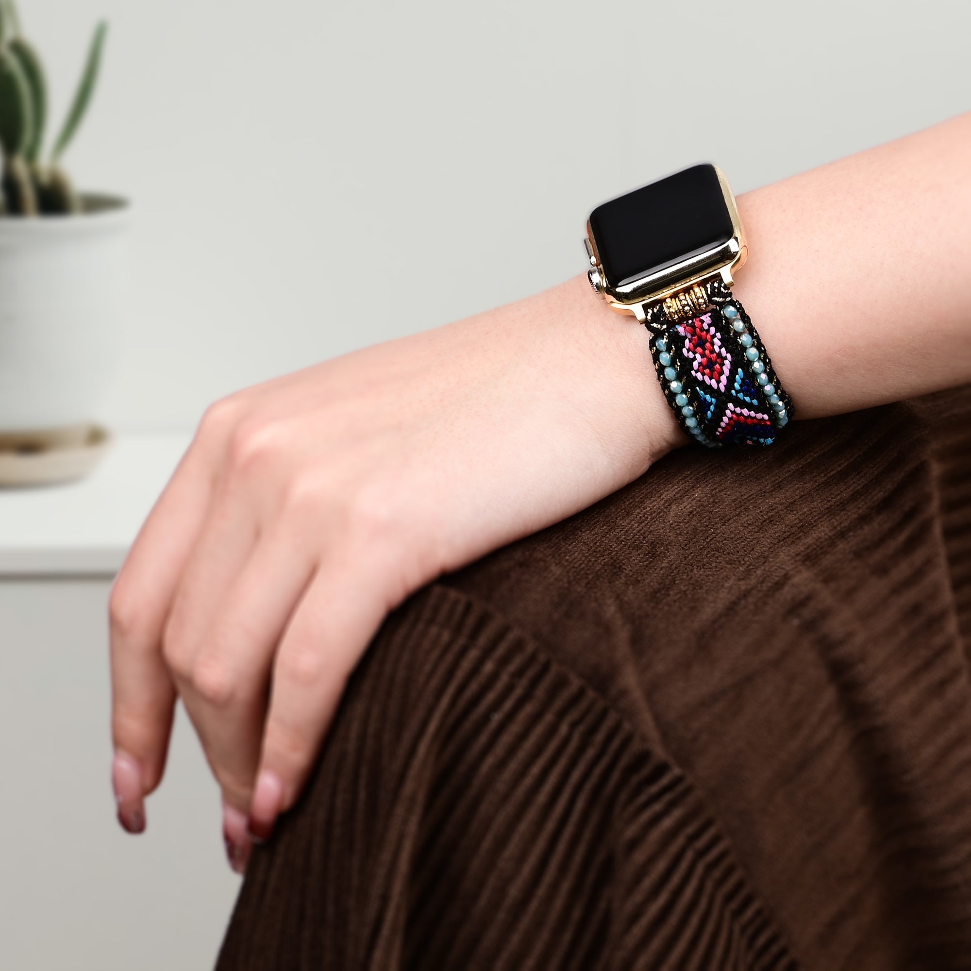 Apple Watch Handmade Boho Fabric Nylon Watch Strap Band (LSJLM003)