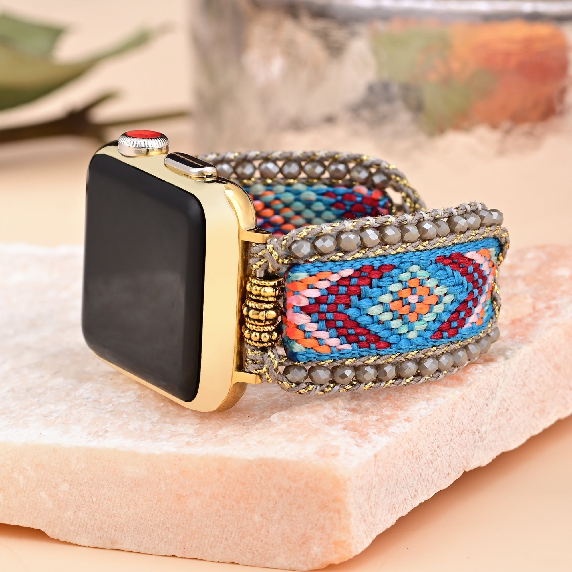 Apple Watch Handmade Boho Fabric Nylon Watch Strap Band (LSJLM003)