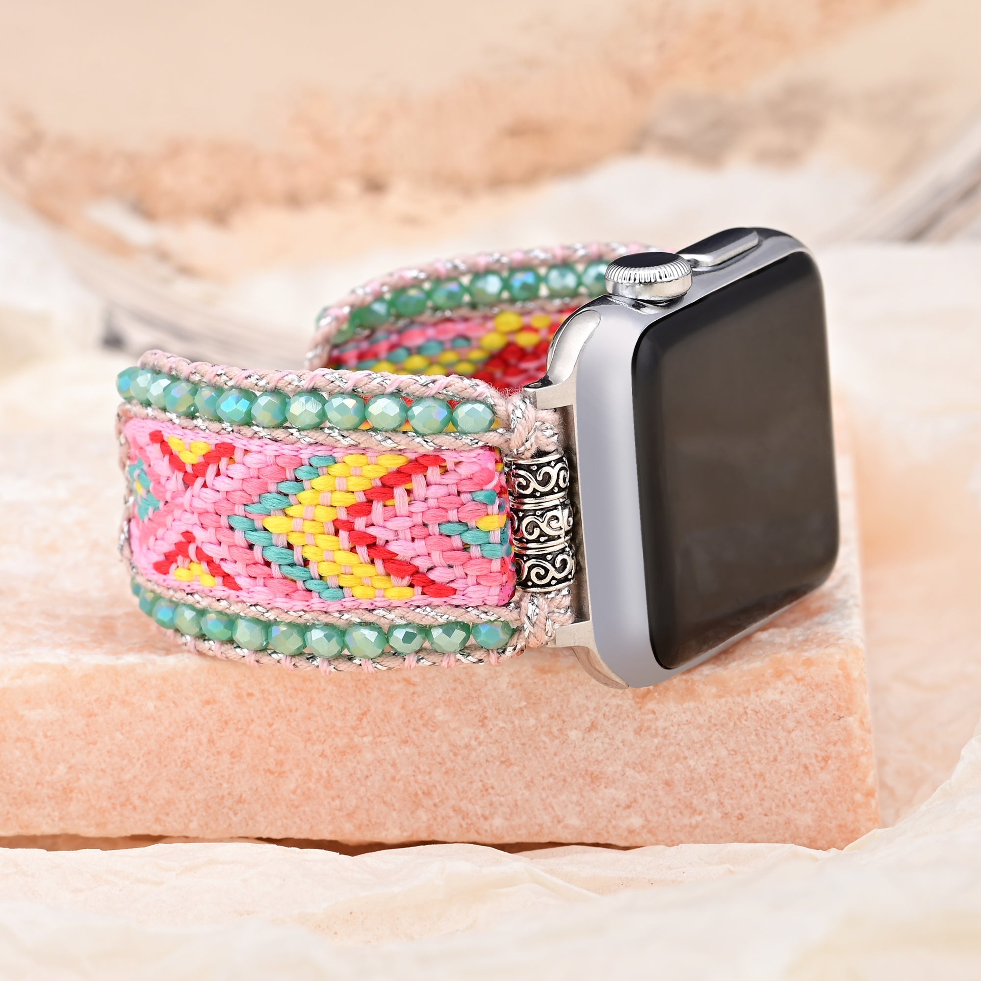 Apple Watch Handmade Boho Fabric Nylon Watch Strap Band (LSJLM003)