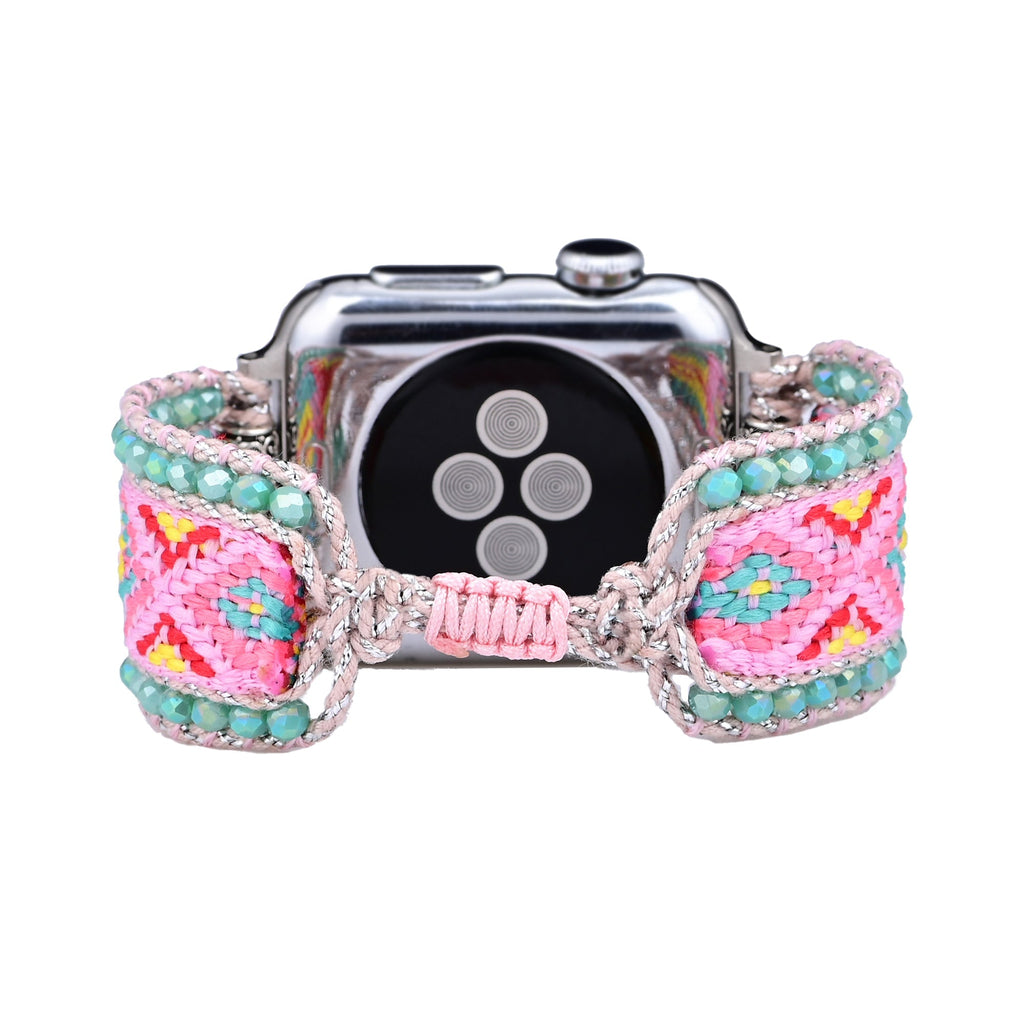 Apple Watch Handmade Boho Fabric Nylon Watch Strap Band (LSJLM003)