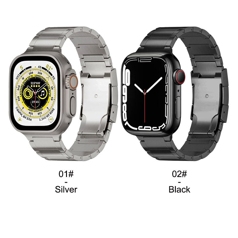 Apple Watch 3 BeadsTitanium metal Watch band With Turtle Buckle (LSJLT-006)