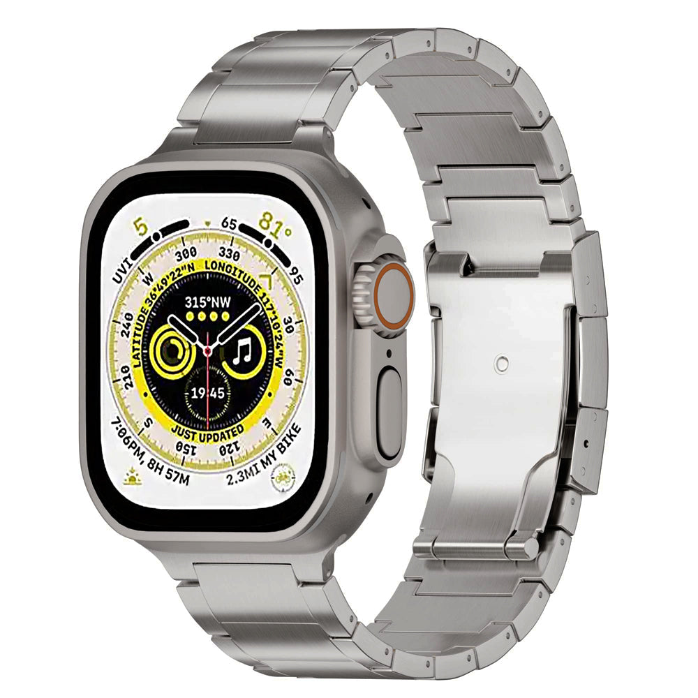 Apple Watch 3 BeadsTitanium metal Watch band With Turtle Buckle (LSJLT-006)
