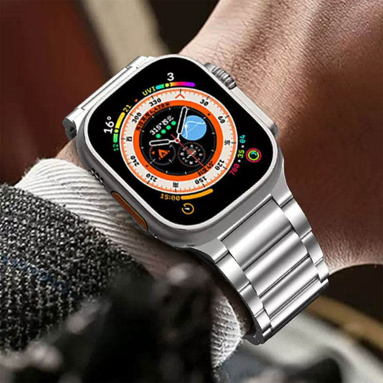 Apple Watch 3 BeadsTitanium metal Watch band With Turtle Buckle (LSJLT-006)