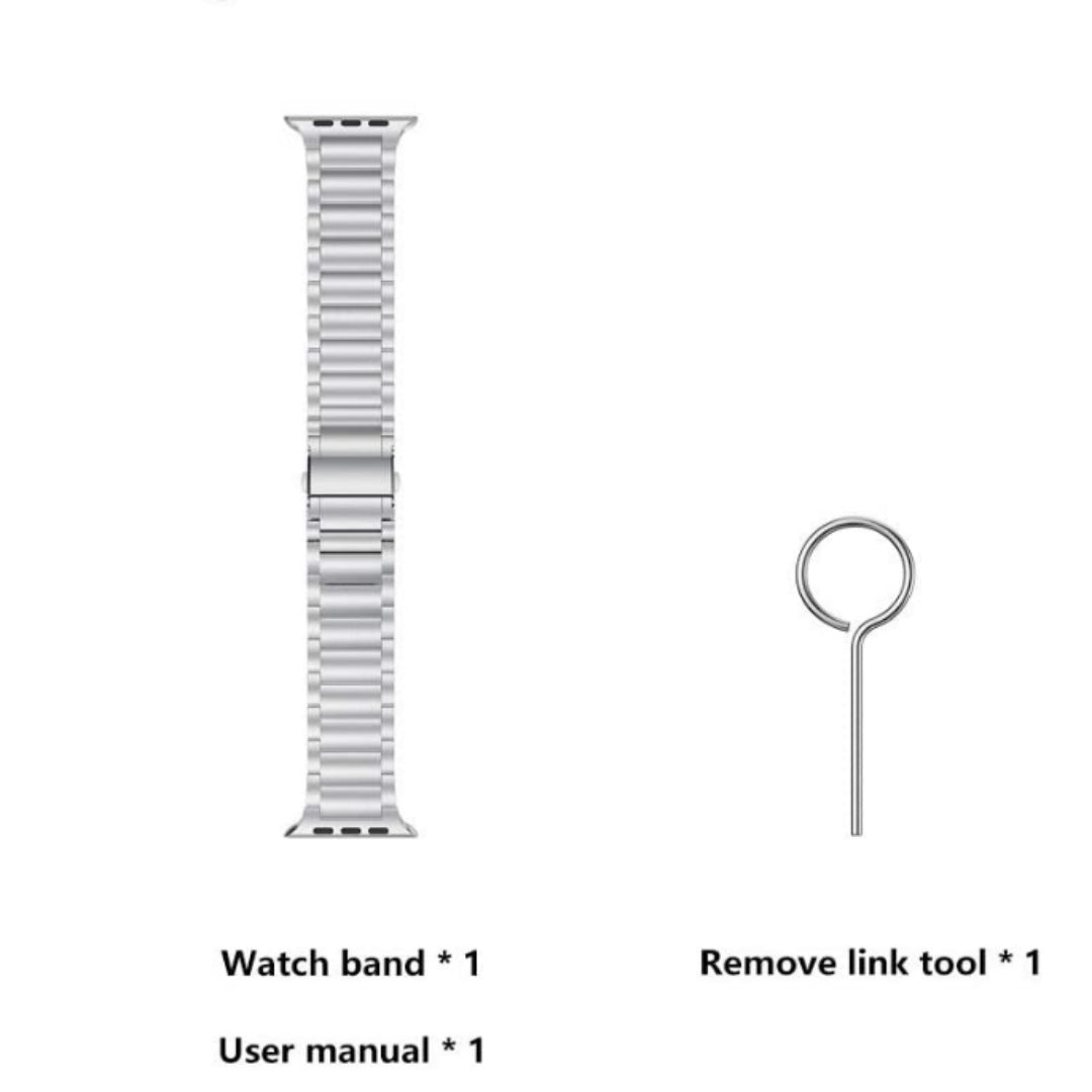 Apple Watch Intergrated 3 Beads Titanium Watch Bands With Flat Buckle (LSJLT-012)
