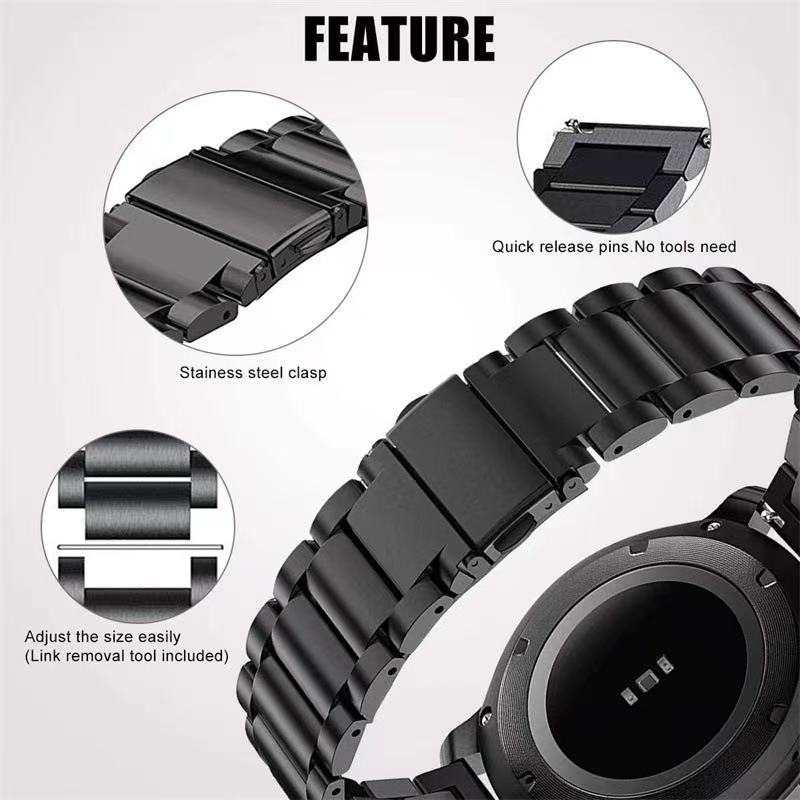 20 mm Quick Release 3 Beads Titanium Watch Bands With Flat Buckl3 (LSJLTD-010)