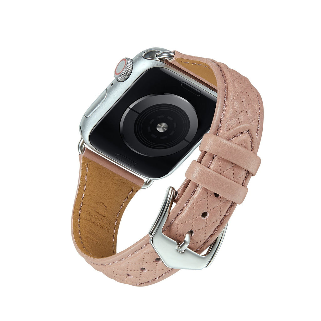 Apple Watch Rhombus Genuine Leather Watch Band (LSJMTD-001)