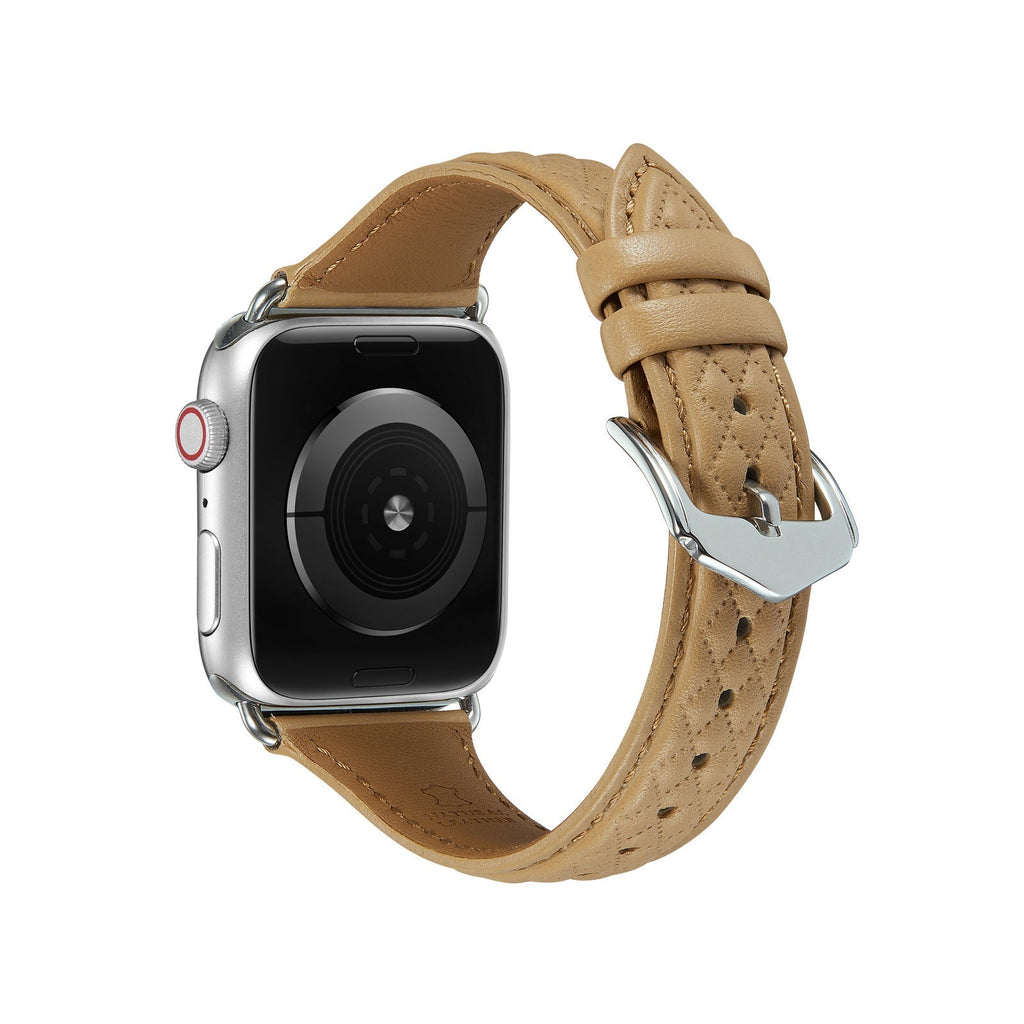 Apple Watch Rhombus Genuine Leather Watch Band (LSJMTD-001)