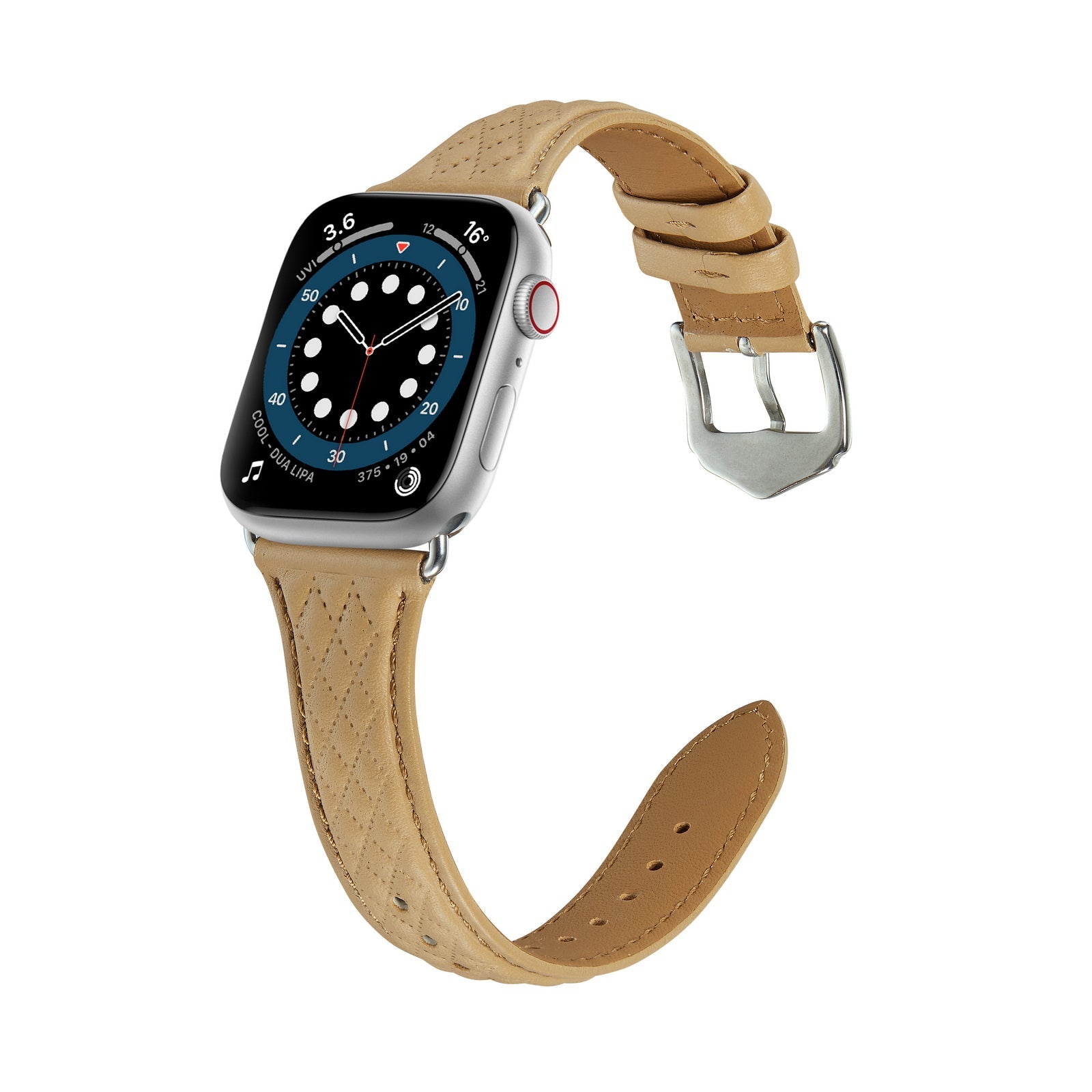 Apple Watch Rhombus Genuine Leather Watch Band (LSJMTD-001)