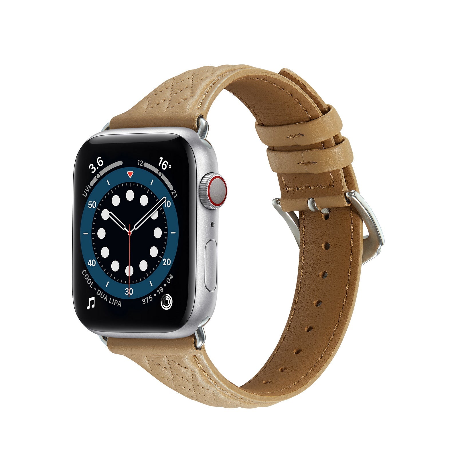 Apple Watch Rhombus Genuine Leather Watch Band (LSJMTD-001)