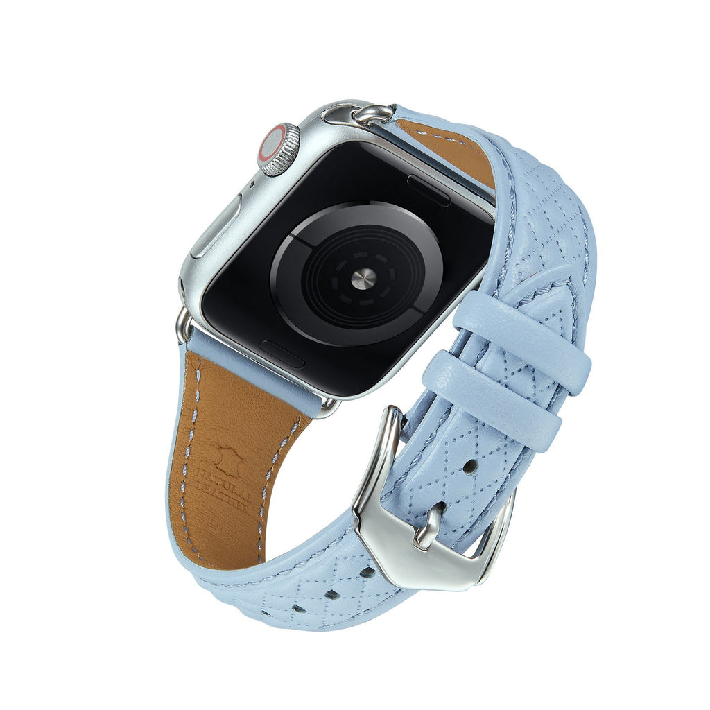Apple Watch Rhombus Genuine Leather Watch Band (LSJMTD-001)
