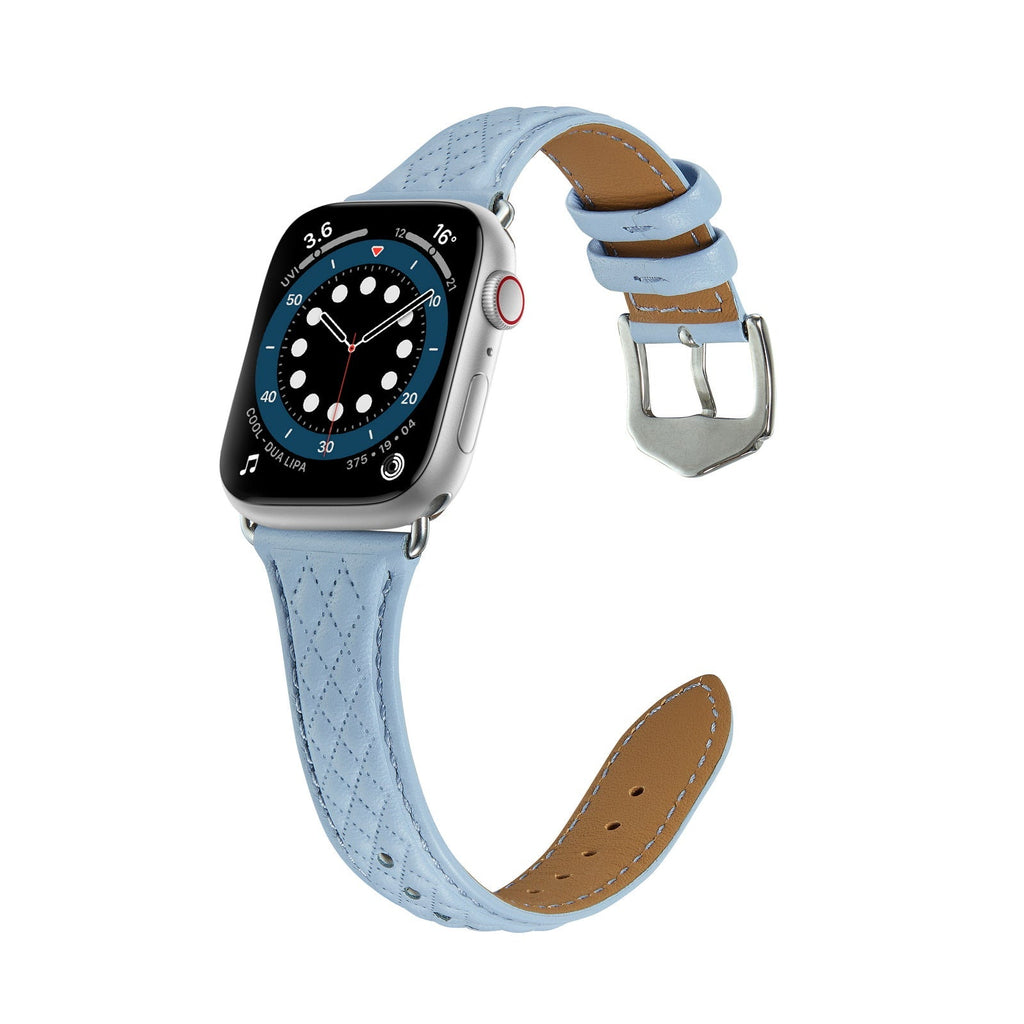 Apple Watch Rhombus Genuine Leather Watch Band (LSJMTD-001)