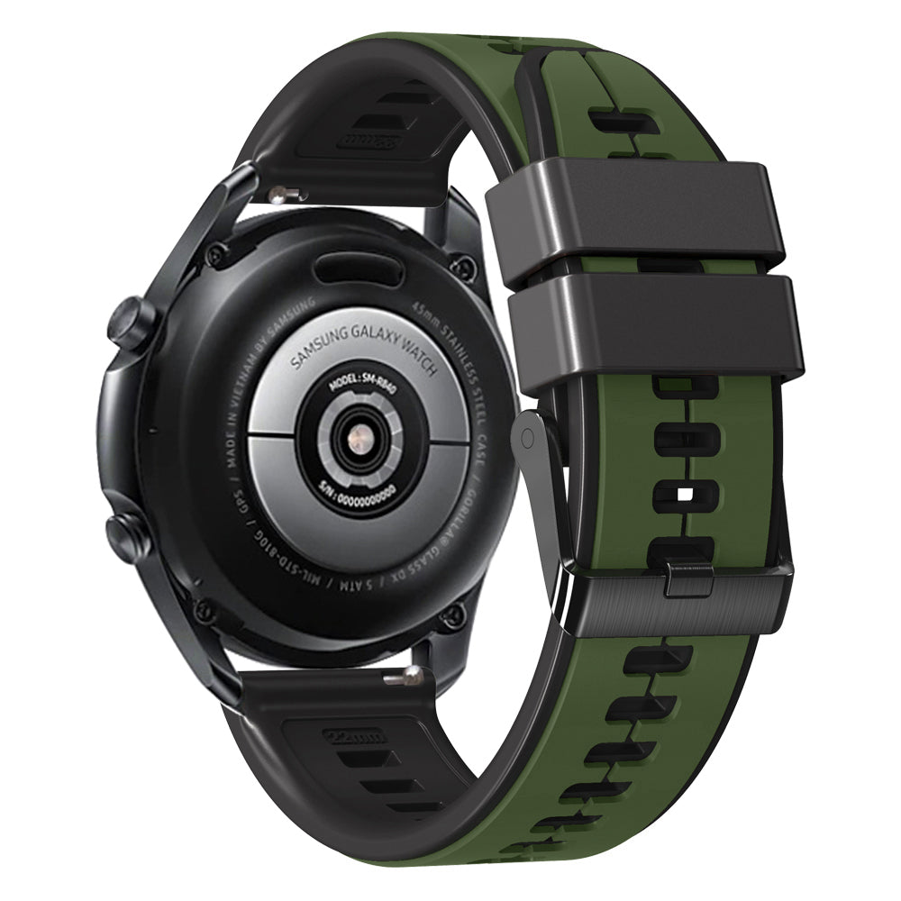 22 mm Quick Release Two Color Universal Silicone Watch Band (LSJYH-001)
