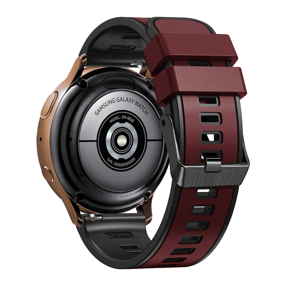 20 mm Quick Release Silicone Watch Strap Double Color Band (LSJYH-003)