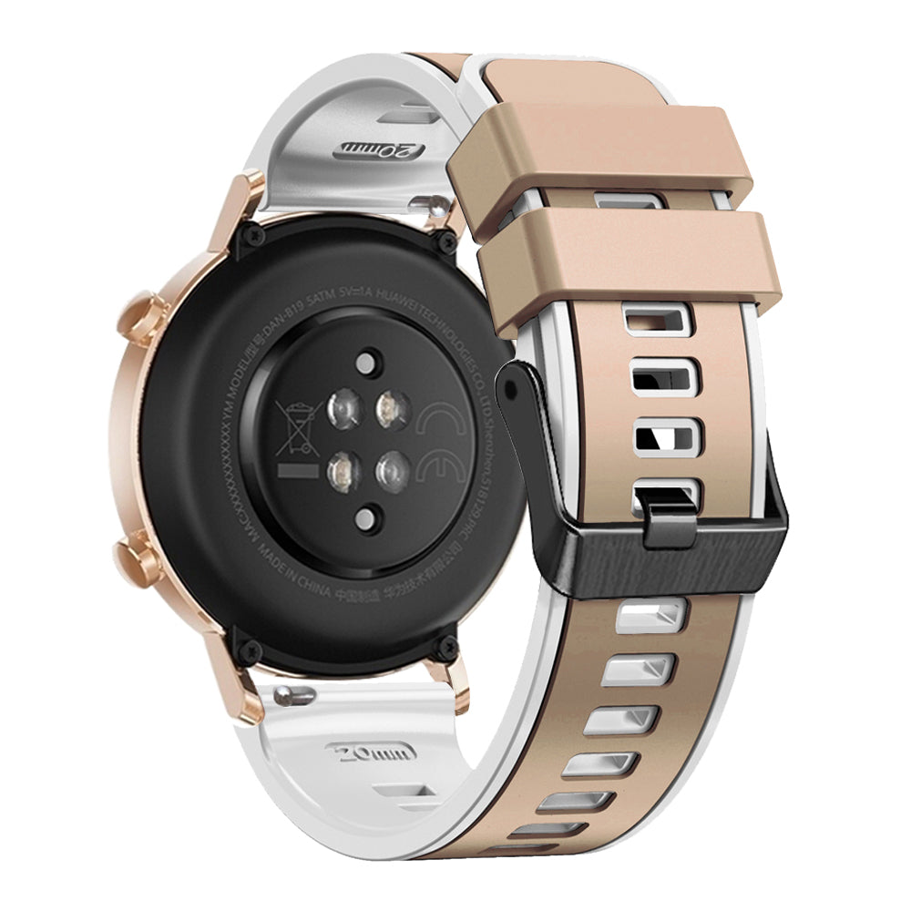 20 mm Quick Release Silicone Watch Strap Double Color Band (LSJYH-003)