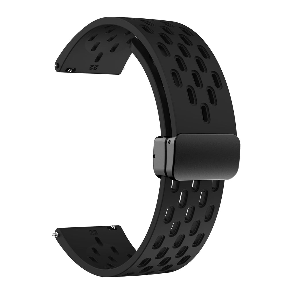 18 mm Quick Release magnetic buckle Silicone watch band (LSMM-041)