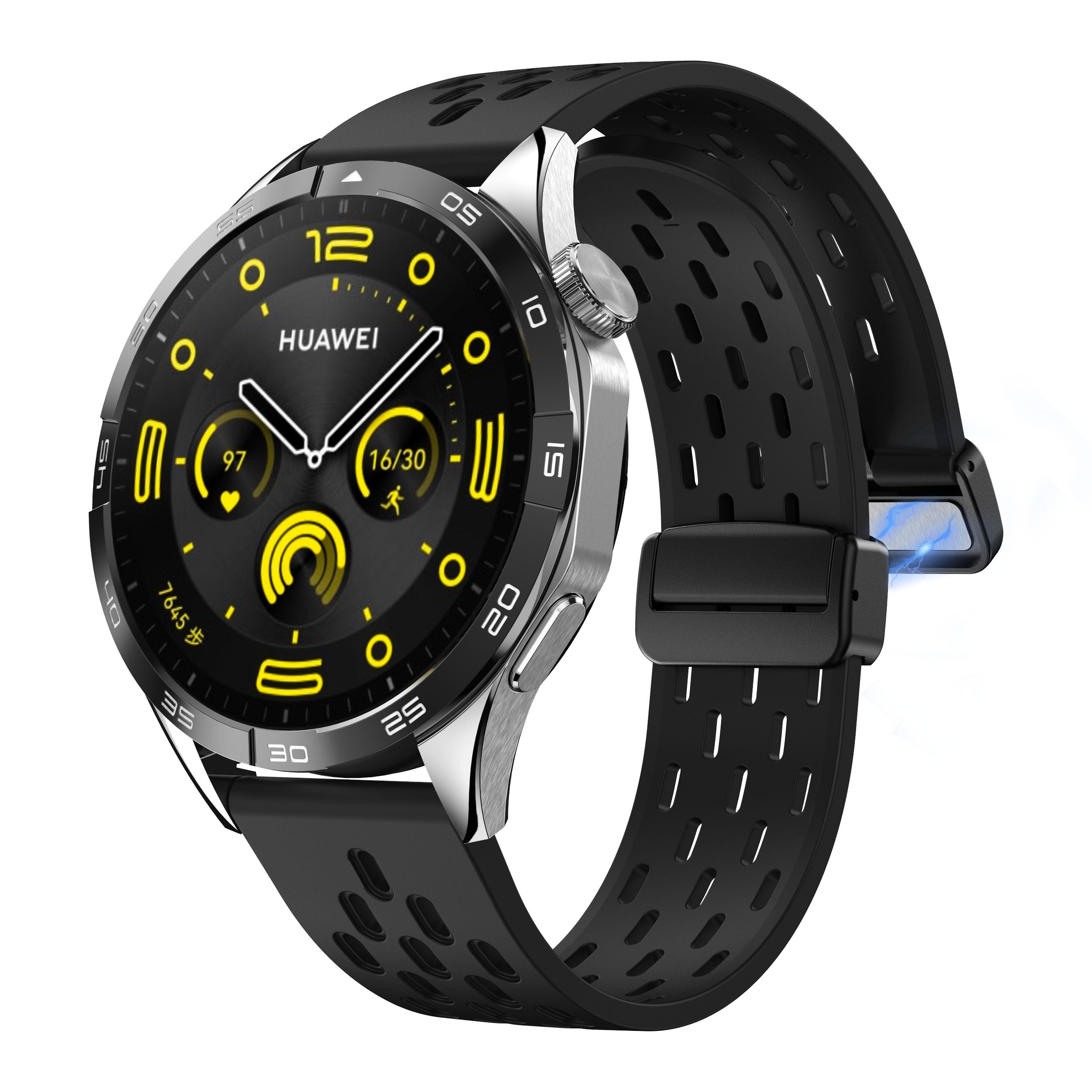 22 mm Quick Release magnetic buckle silicone watch band (LSMM-041)