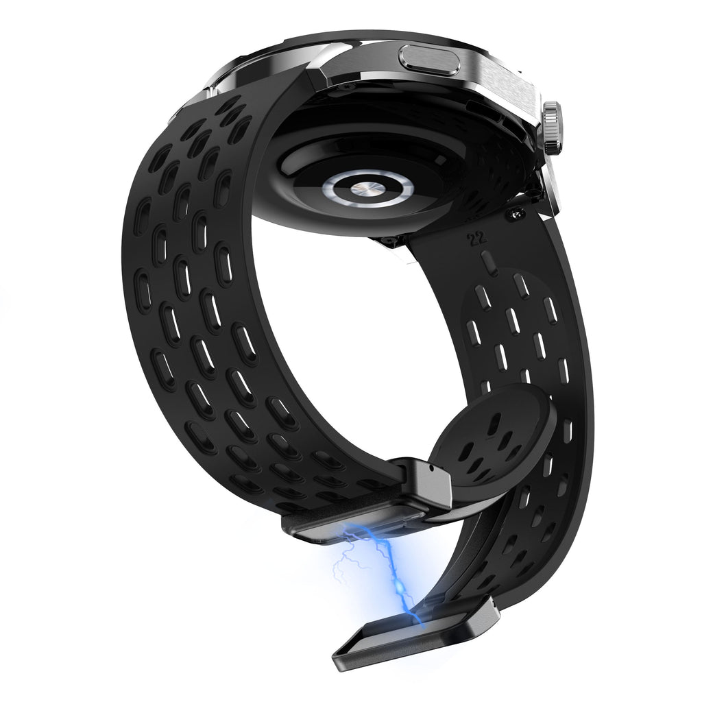 20 mm Quick Release magnetic buckle silicone watch band (LSMM-041)