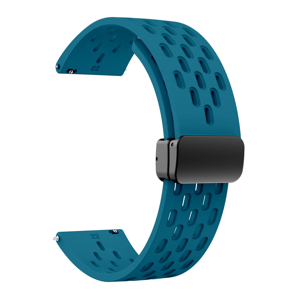 18 mm Quick Release magnetic buckle Silicone watch band (LSMM-041)