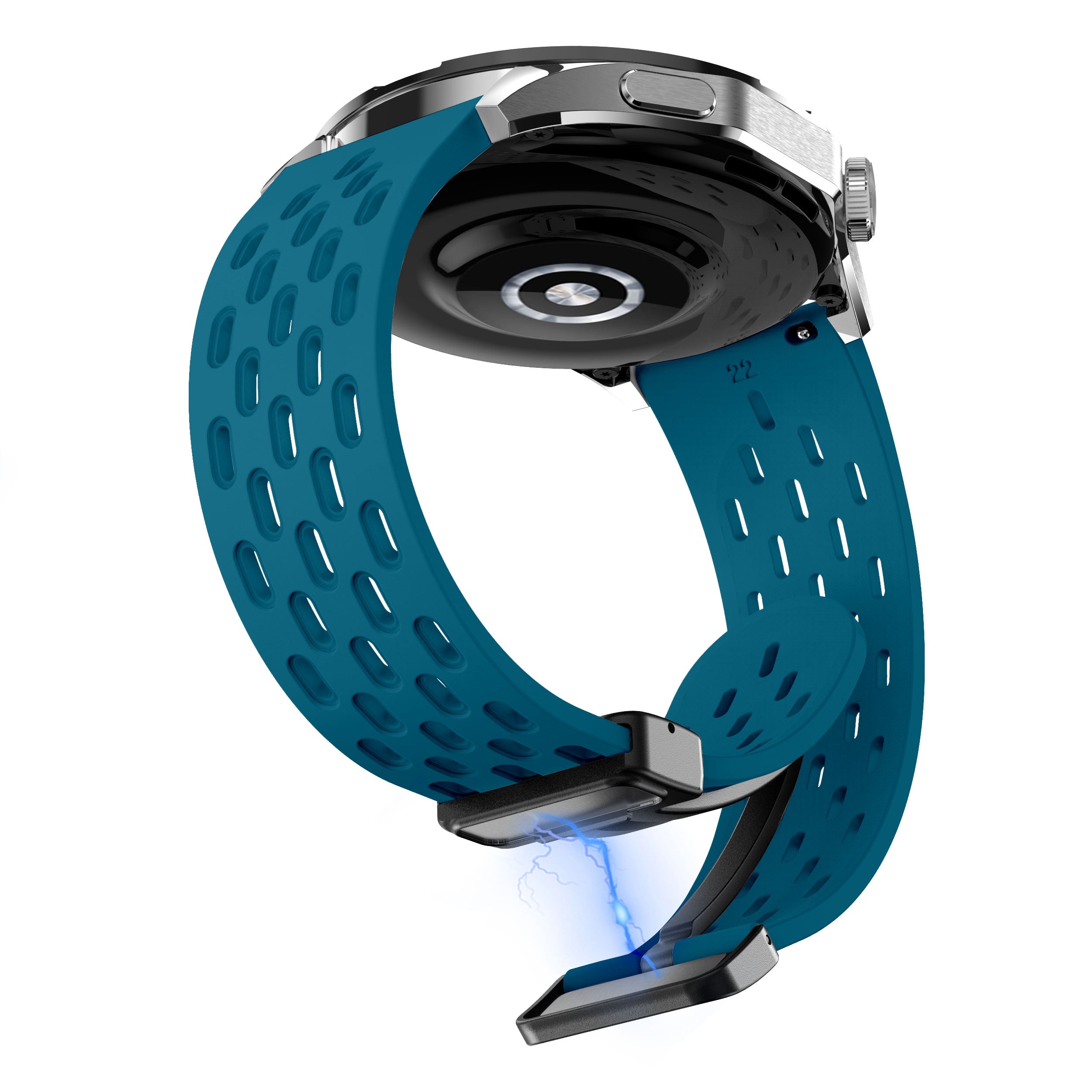 20 mm Quick Release magnetic buckle silicone watch band (LSMM-041)