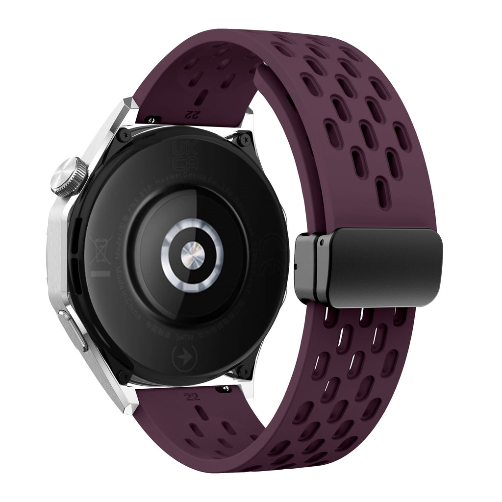 22 mm Quick Release magnetic buckle silicone watch band (LSMM-041)