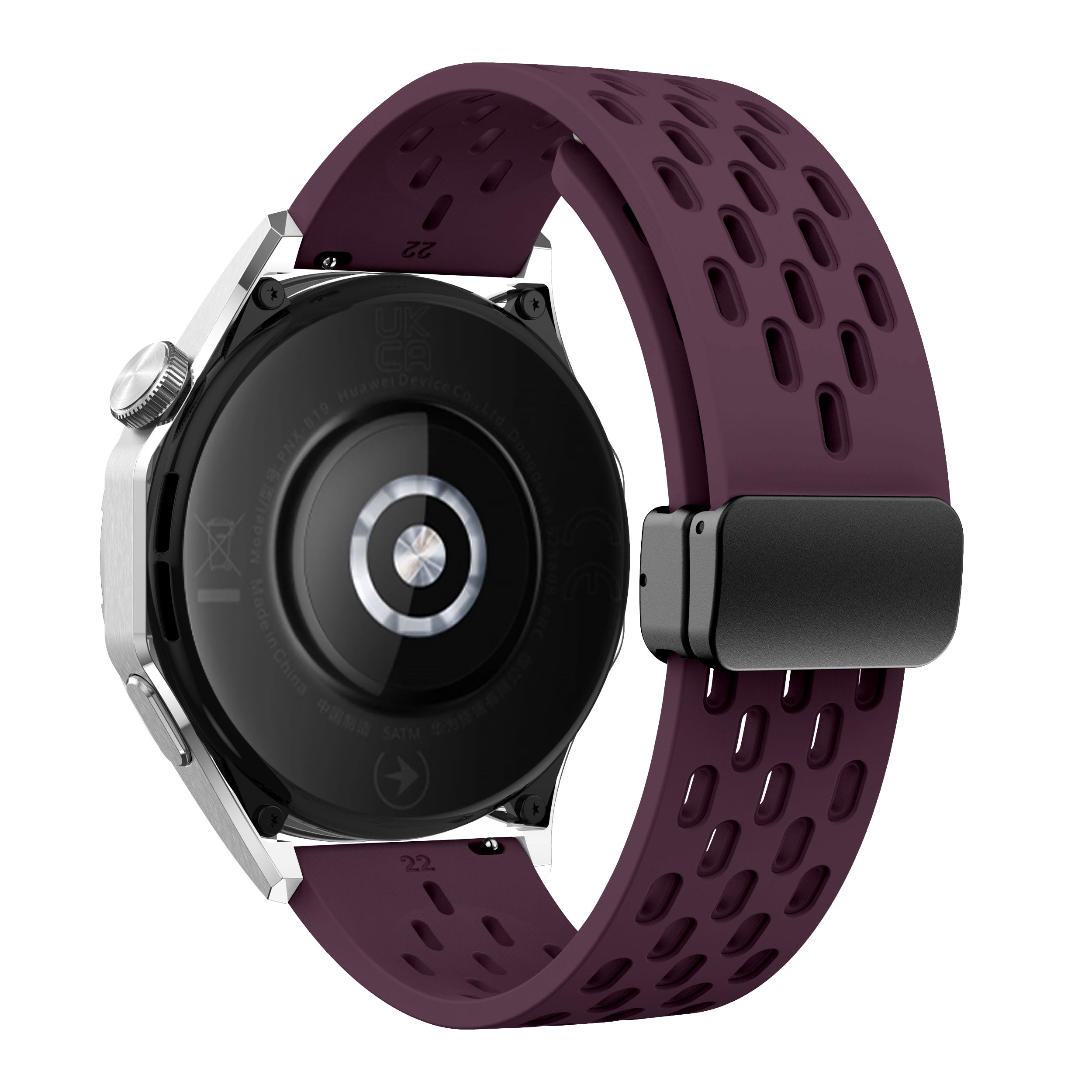 22 mm Quick Release magnetic buckle silicone watch band (LSMM-041)